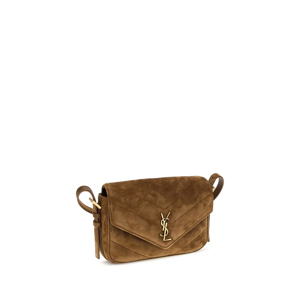 Saint Laurent Brown Suede Leather Shoulder Bag - Image 2