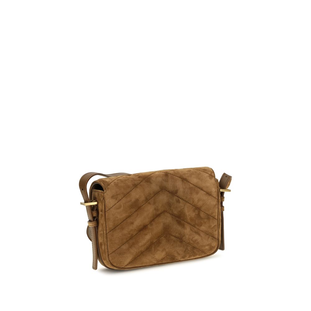 Saint Laurent Brown Suede Leather Shoulder Bag - Image 3