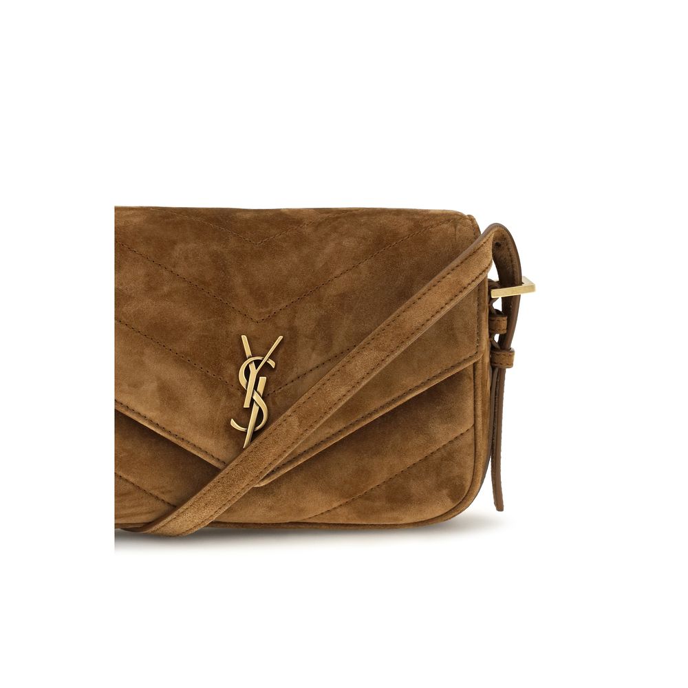 Saint Laurent Brown Suede Leather Shoulder Bag - Image 4