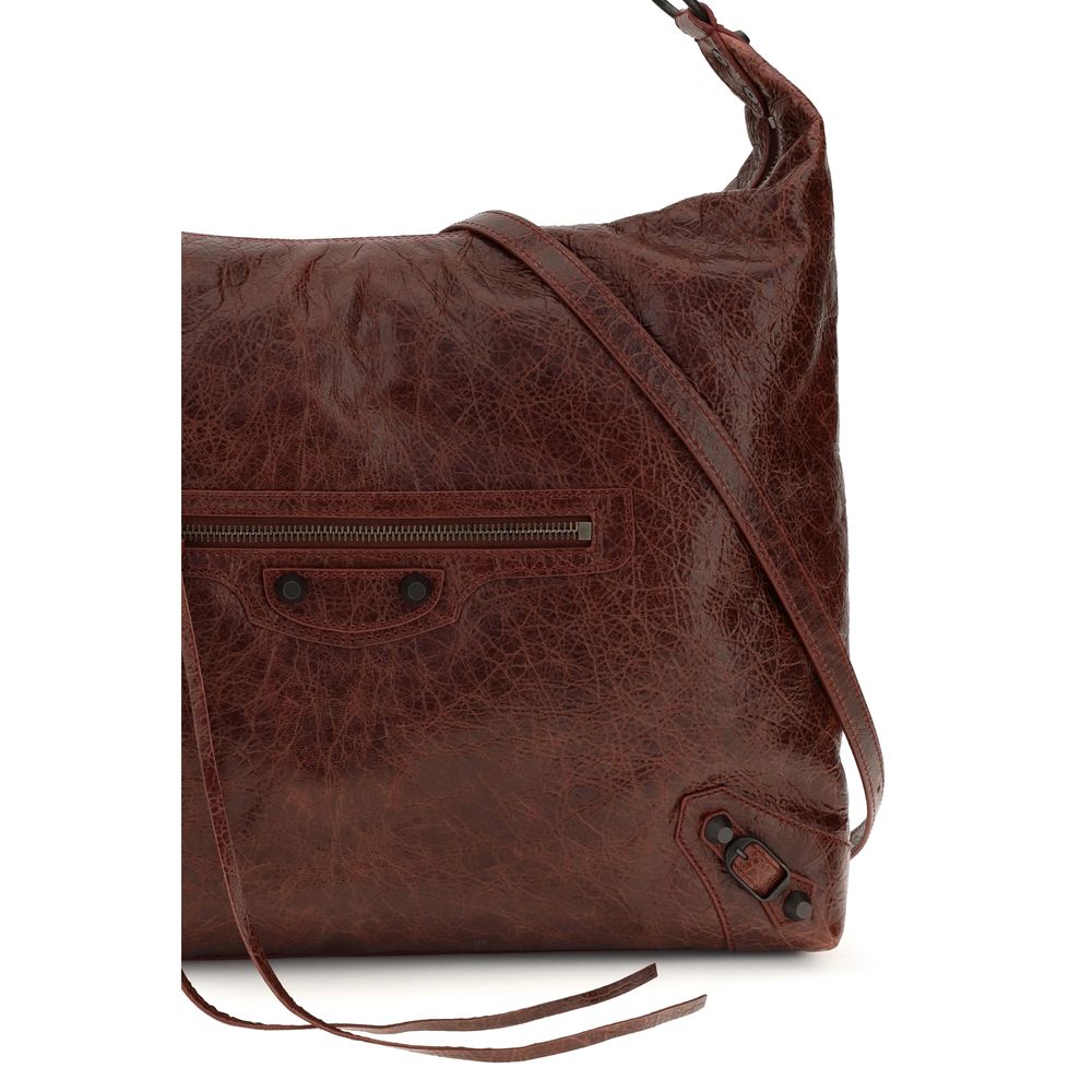 Balenciaga Bordeaux Lamb Ovis Aries Shoulder Bag - Image 4