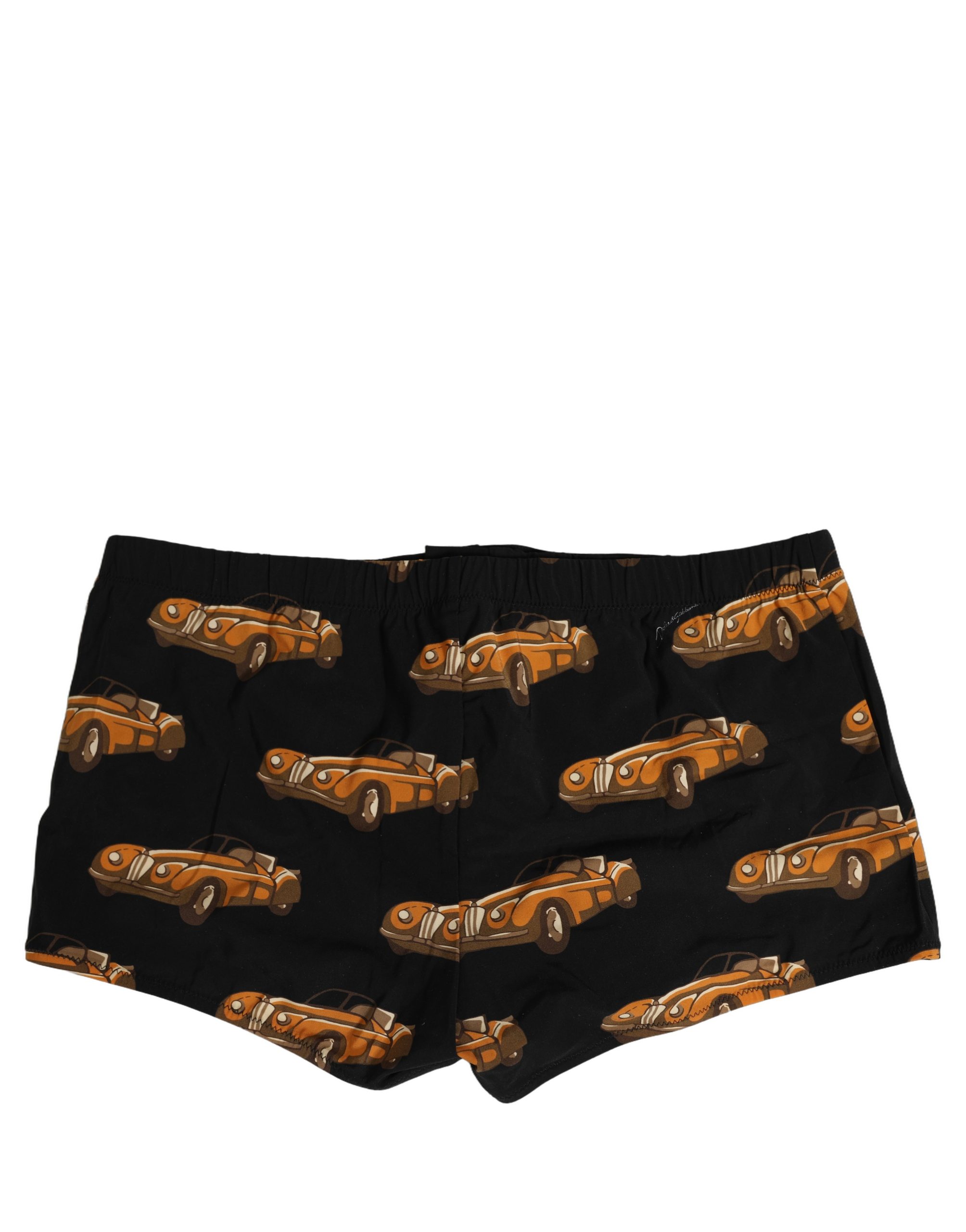 Dolce & Gabbana Black Car Print Swim Trunk Beachwear Swimwear - Image 2
