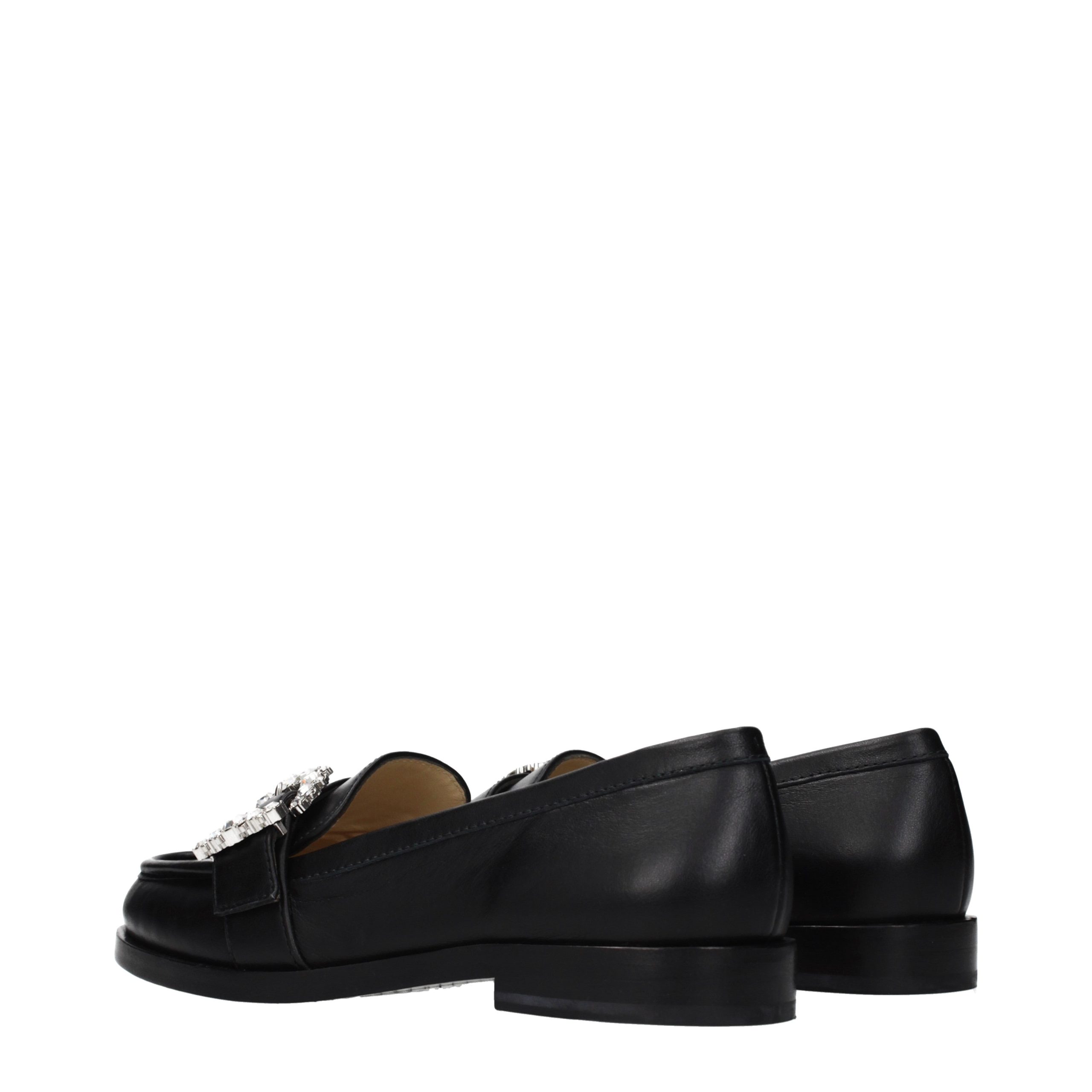 Jimmy Choo Black Leather Slip-On Loafers - Image 4