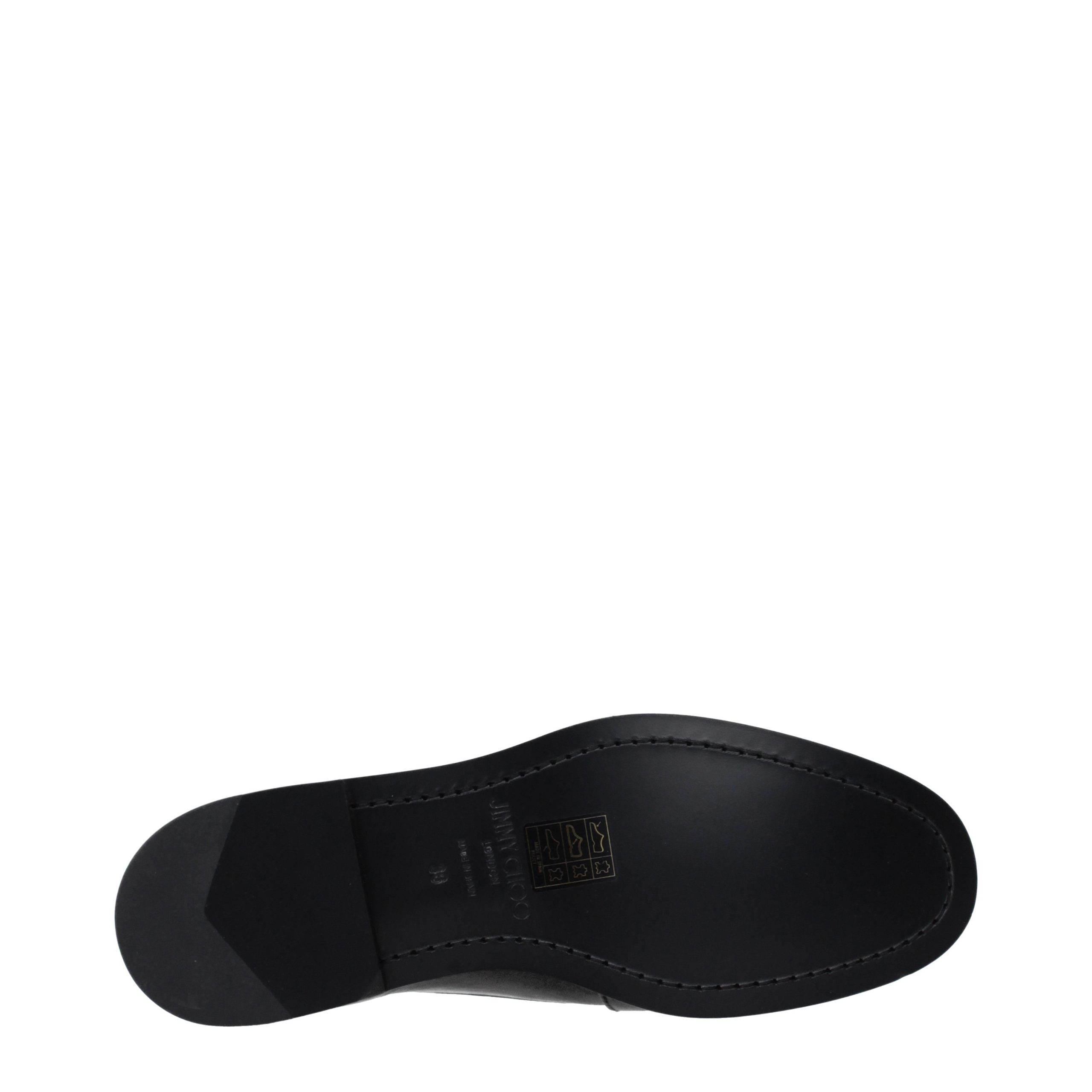 Jimmy Choo Black Leather Slip-On Loafers - Image 5