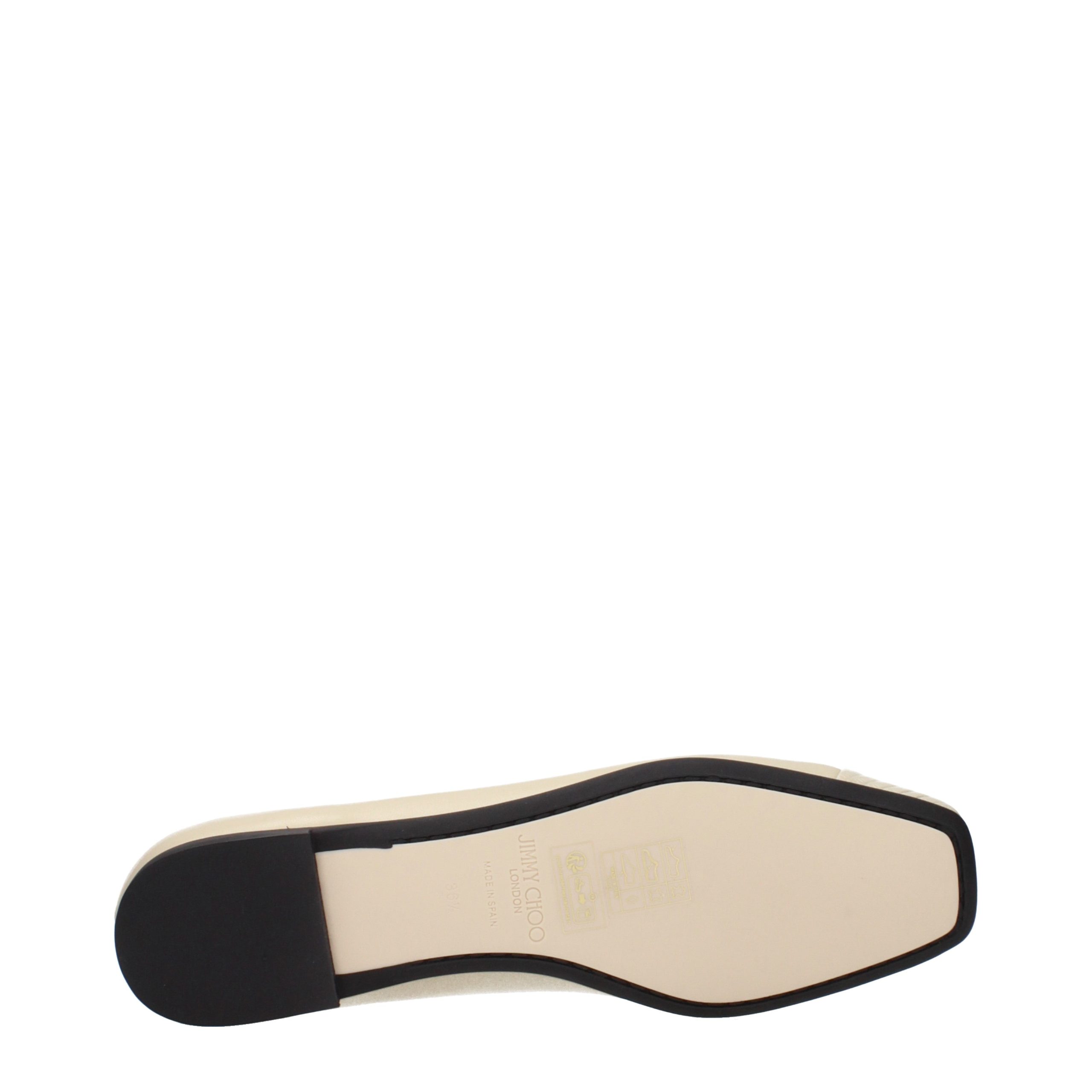 Jimmy Choo Beige Leather Ballet Flats - Image 5