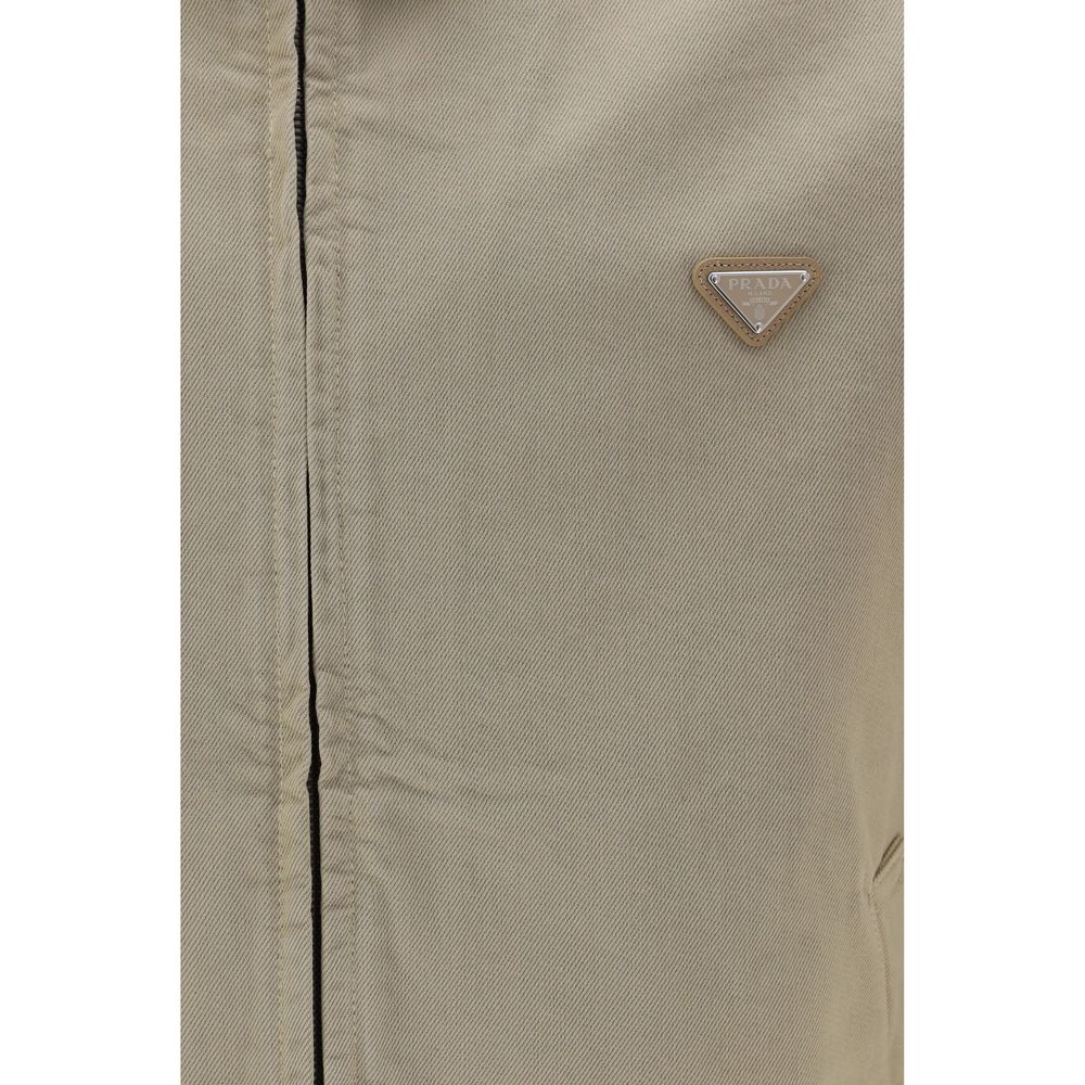 Prada Beige Cotton Denim Jacket - Image 3