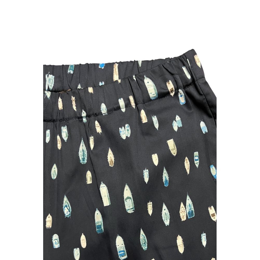 Trussardi Blue Cotton Women Pants - Image 3
