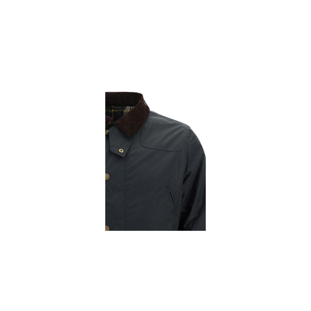 Barbour Black Cotton Full-Length Jacket - Image 3