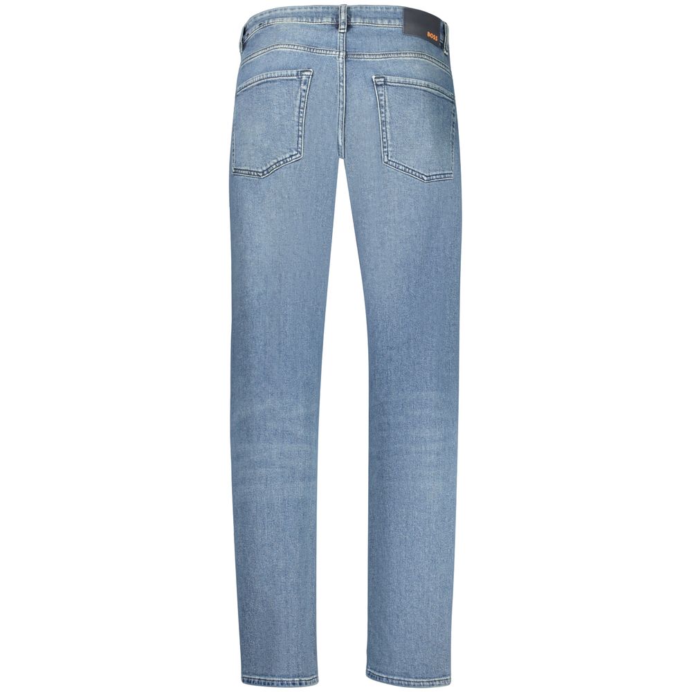 Hugo Boss Blue Cotton Men's Regular-Fit Jeans - Image 2