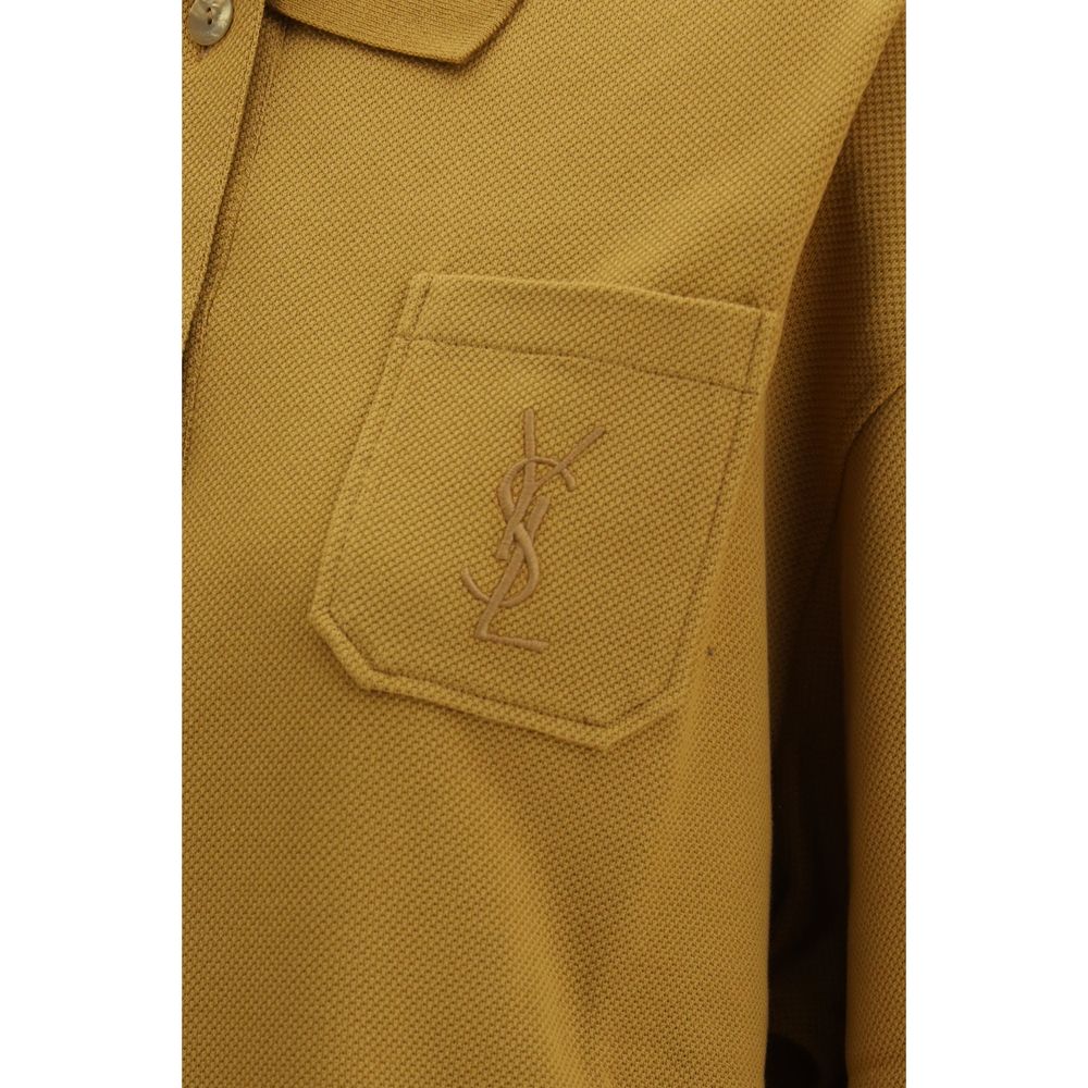 Saint Laurent Bicolor Cotton Polo Shirt - Image 3