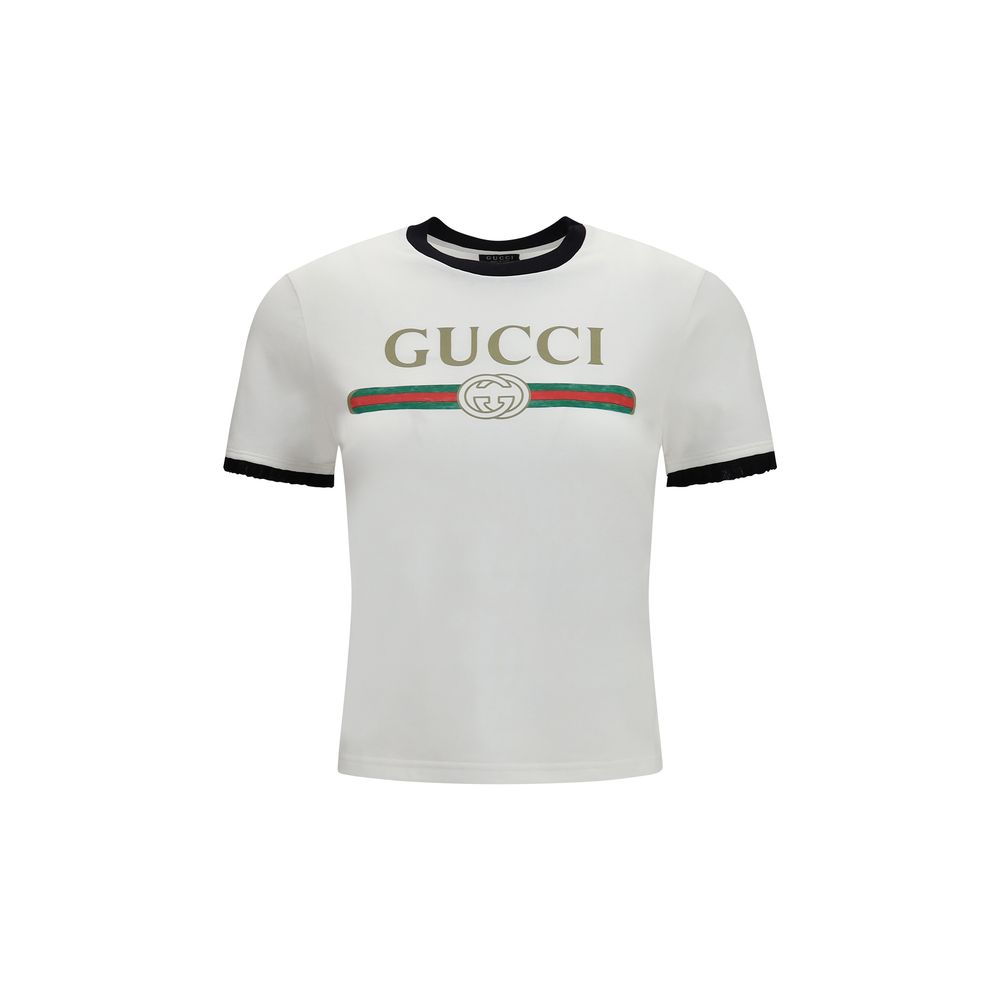Gucci White Cotton T-Shirt