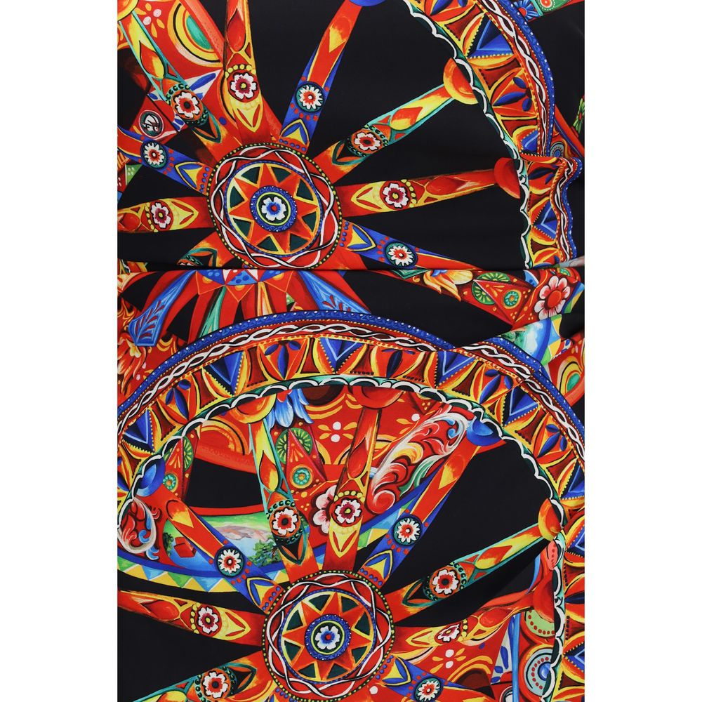 Dolce & Gabbana Multicolor Silk Cocktail Dress - Image 3