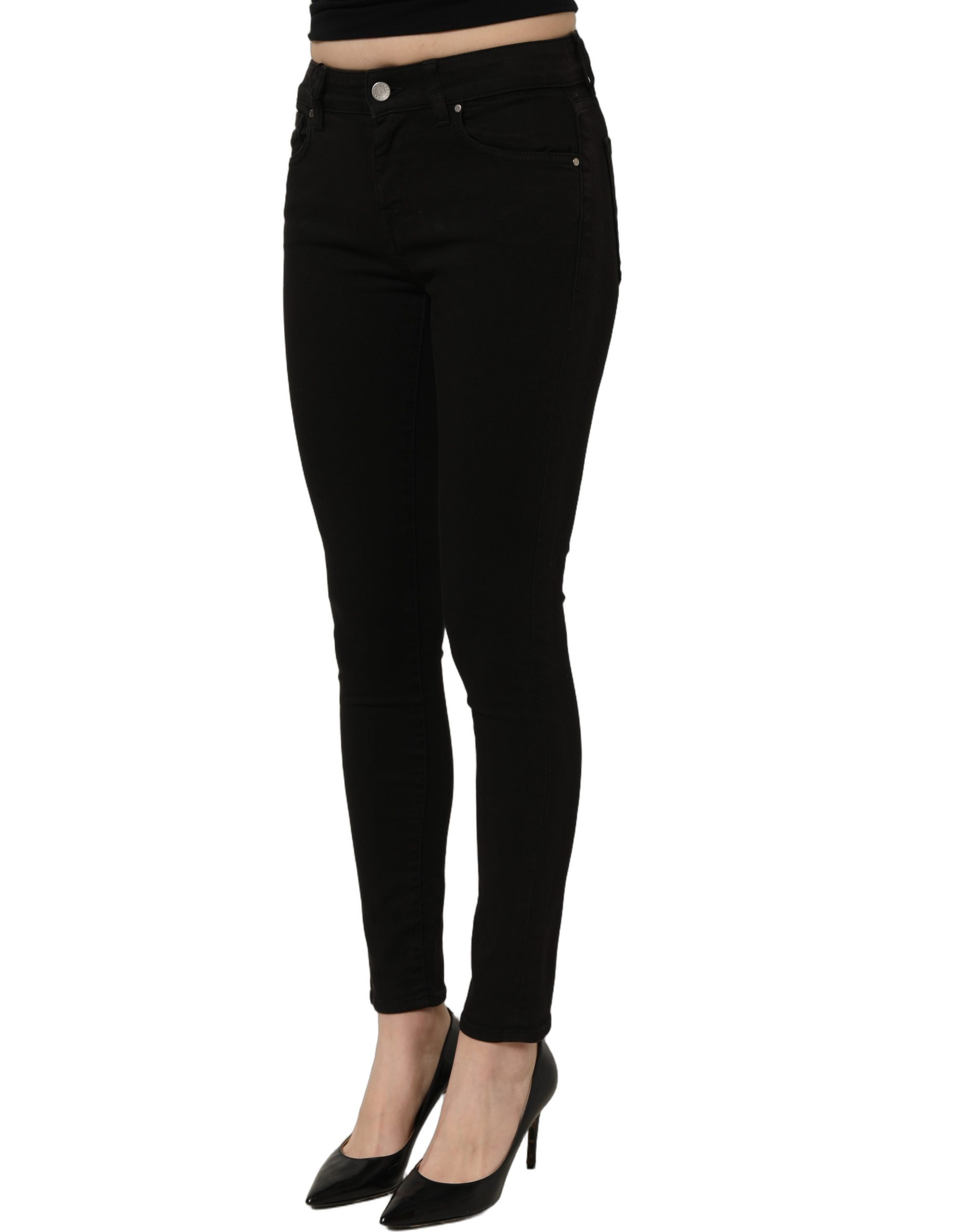 Dolce & Gabbana Black Cotton Stretch Skinny Denim Jeans - Image 4
