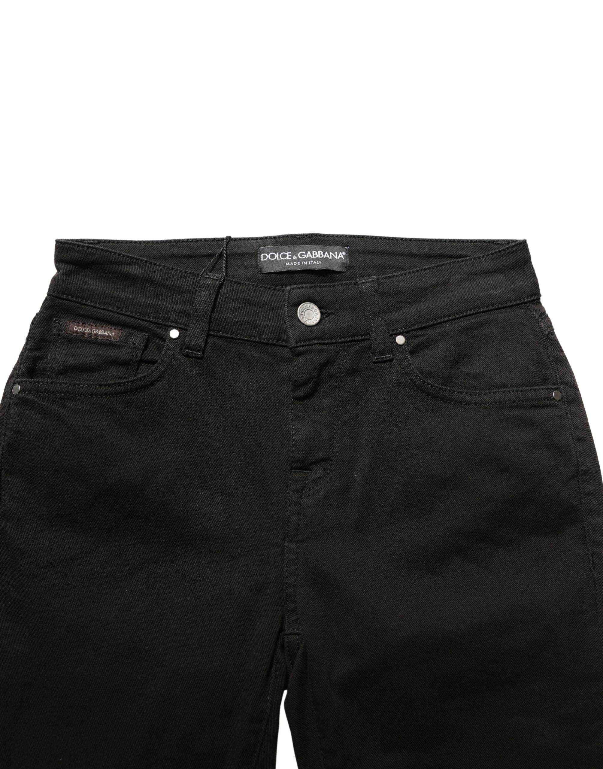 Dolce & Gabbana Black Cotton Stretch Skinny Denim Jeans - Image 6