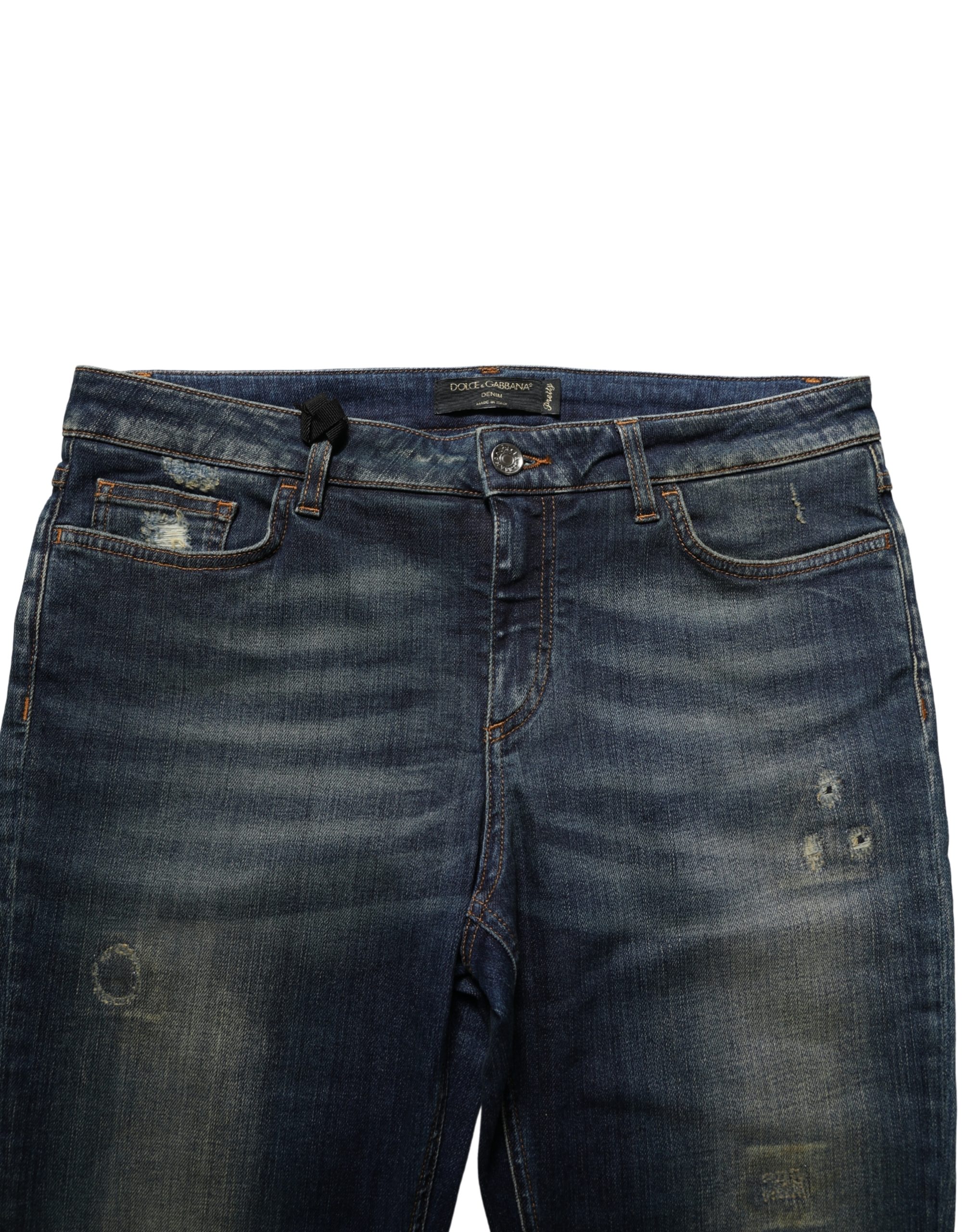 Dolce & Gabbana Blue Cotton Stretch Skinny Denim Jeans - Image 6