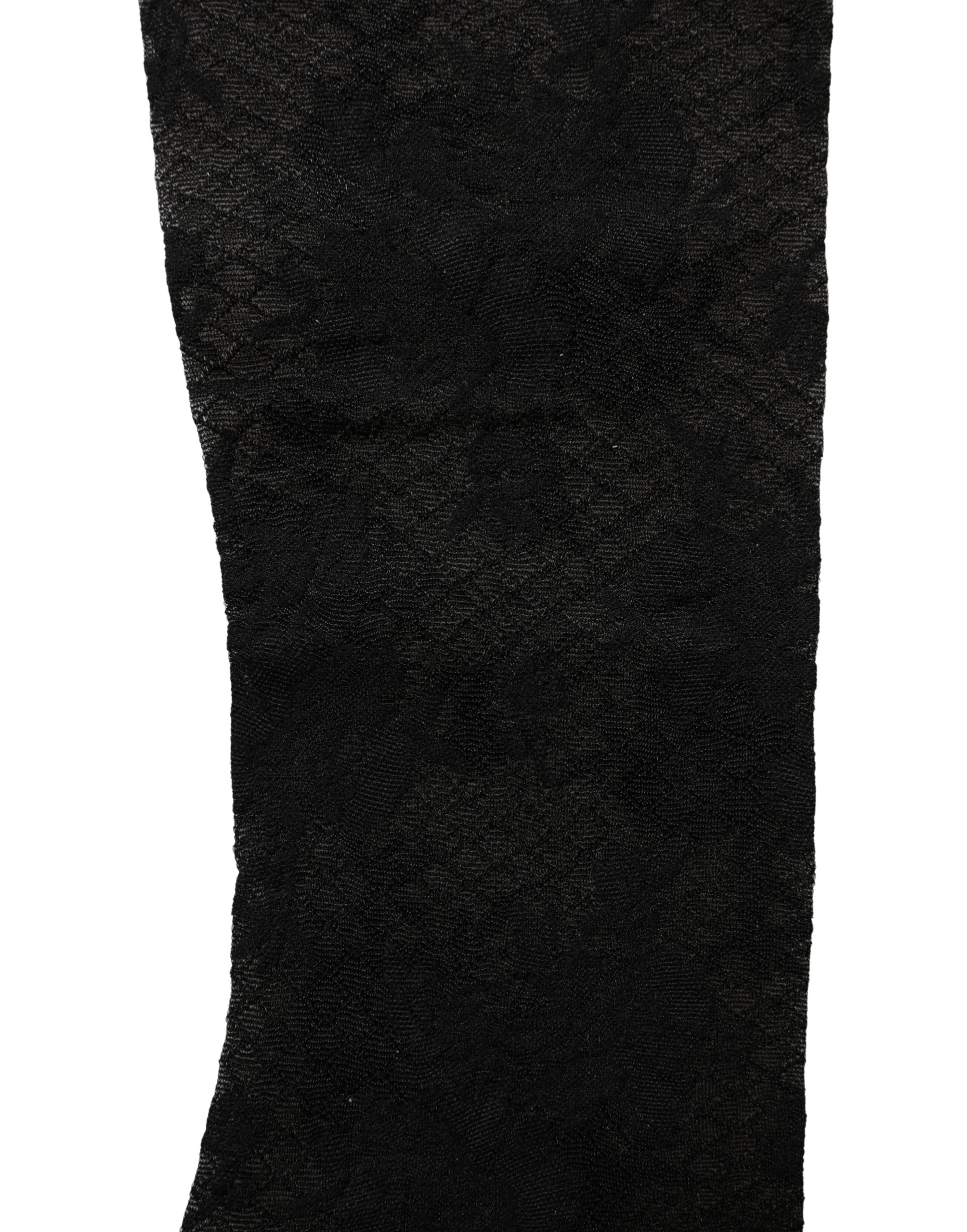 Dolce & Gabbana Black Floral Lace Nylon Stretch Stockings Socks - Image 5