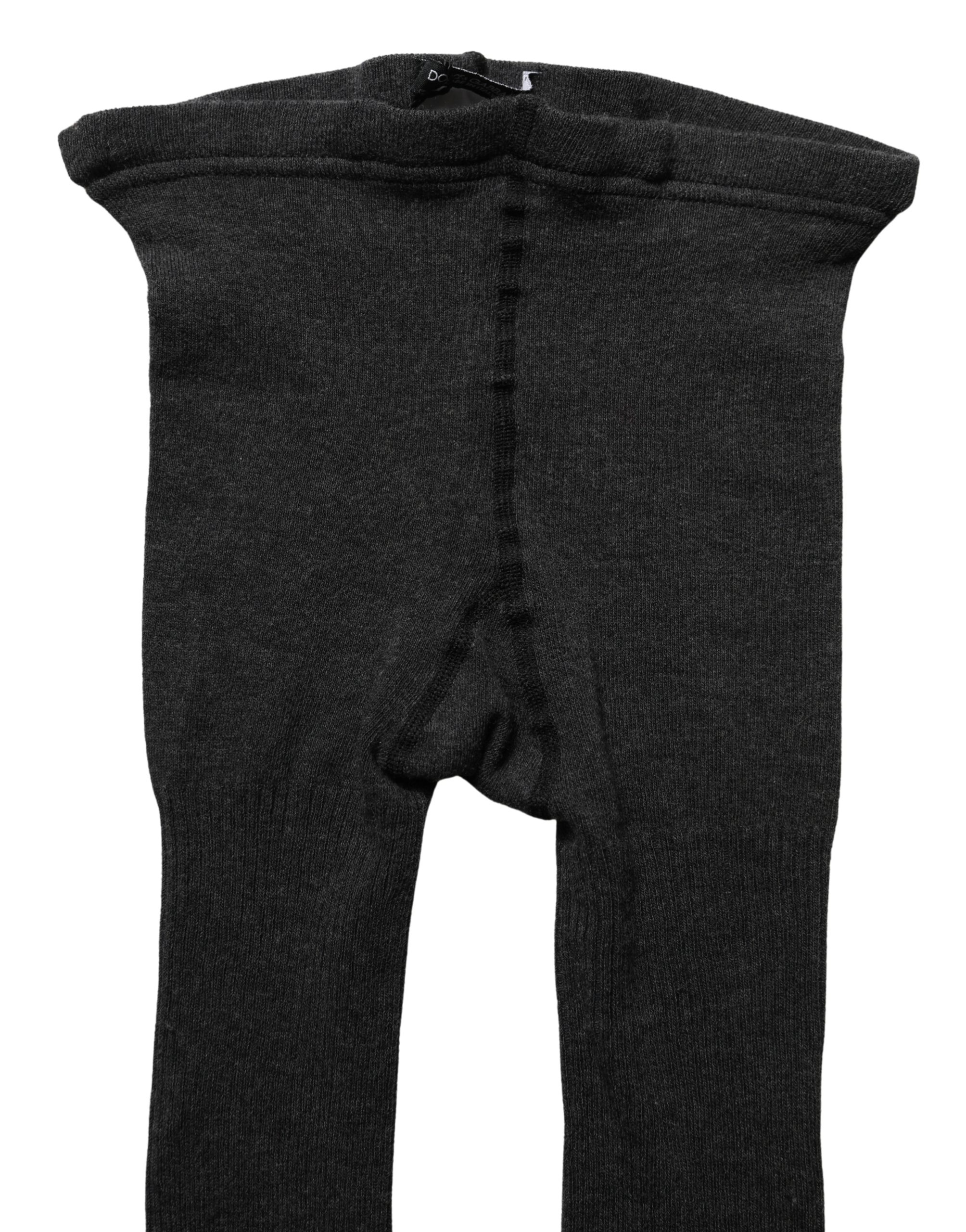 Dolce & Gabbana Gray Cotton Tights Stocking Pantyhose Socks - Image 6