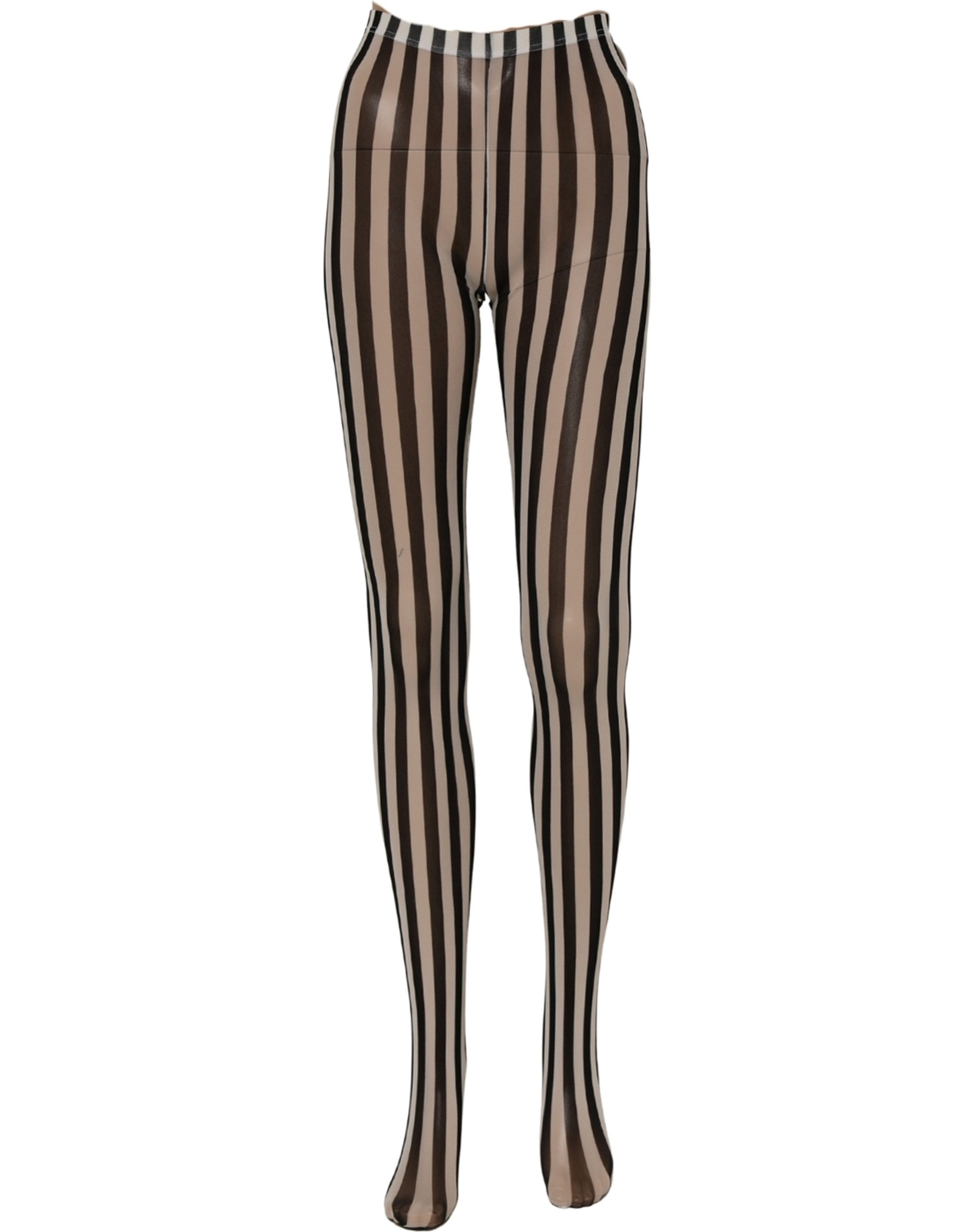 Dolce & Gabbana Black White Stripes Tights Stocking Pantyhose Socks - Image 3