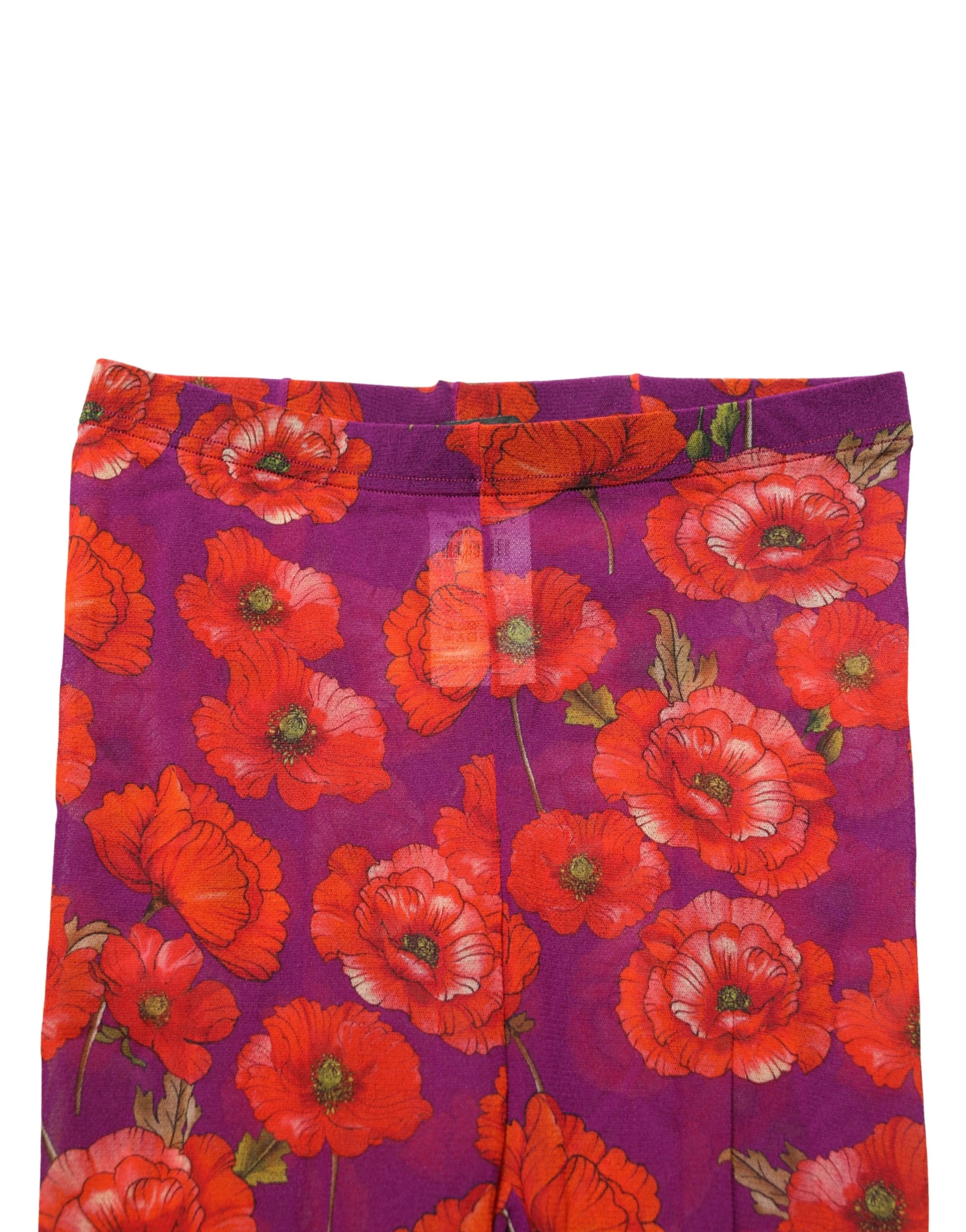 Dolce & Gabbana Purple Nylon Floral Print Tights Stockings Socks - Image 5