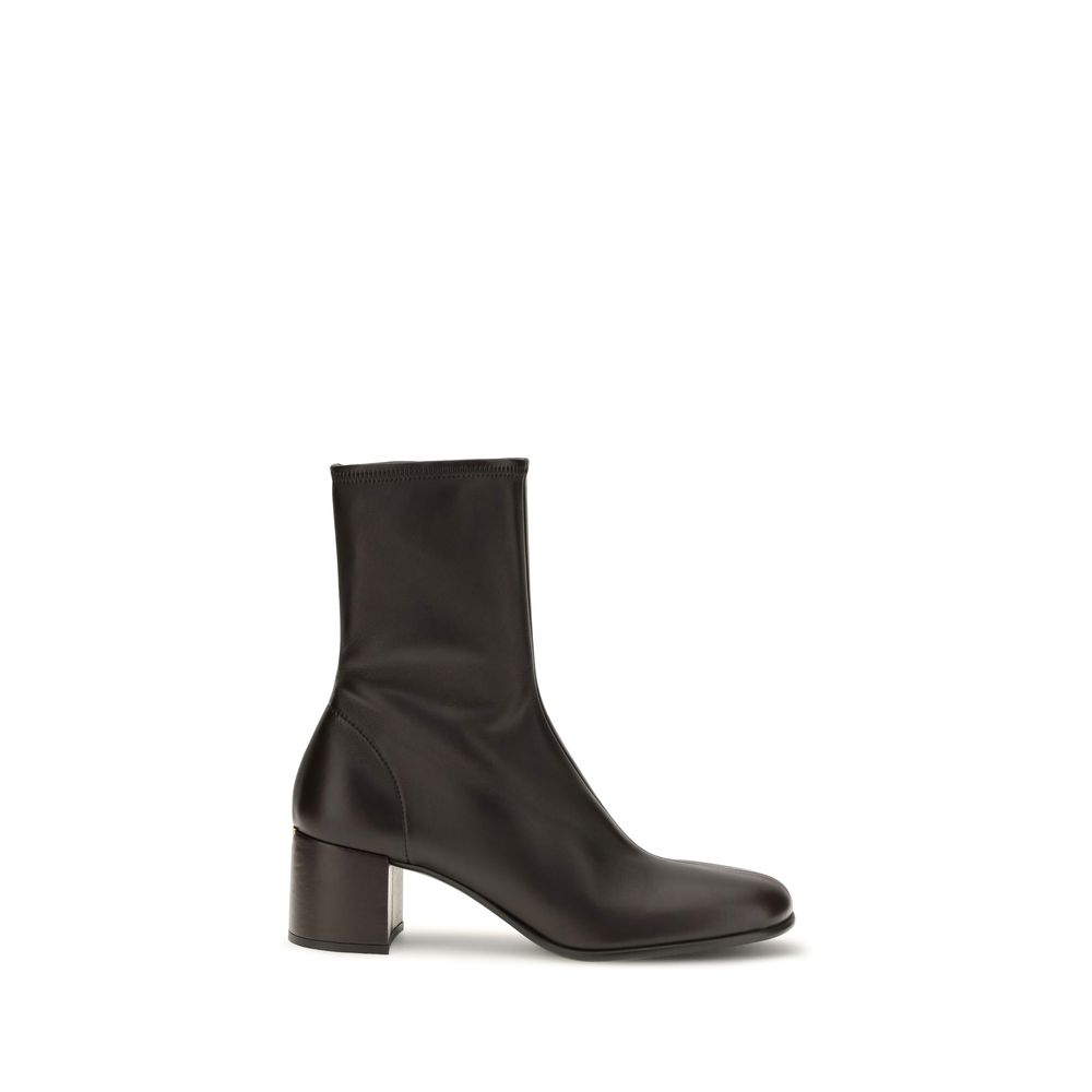 Prada Brown Lamb Ovis Aries Ankle Boots