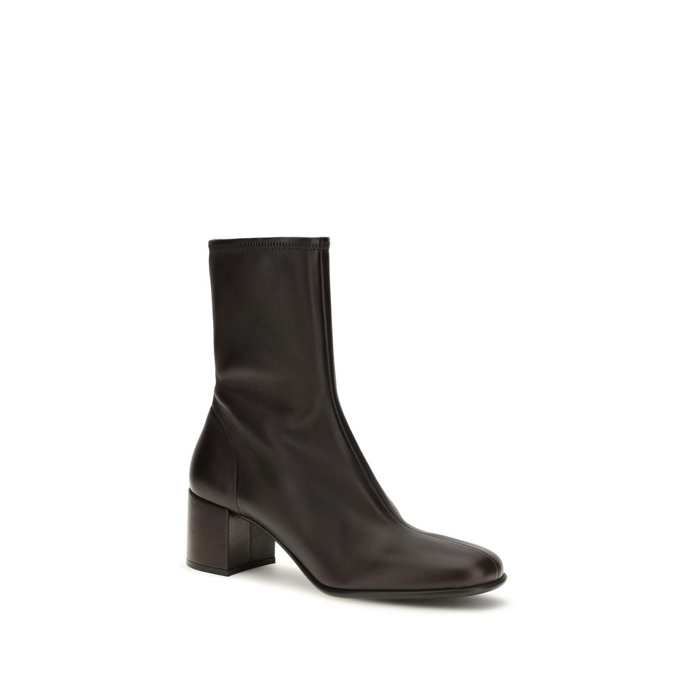 Prada Brown Lamb Ovis Aries Ankle Boots - Image 2