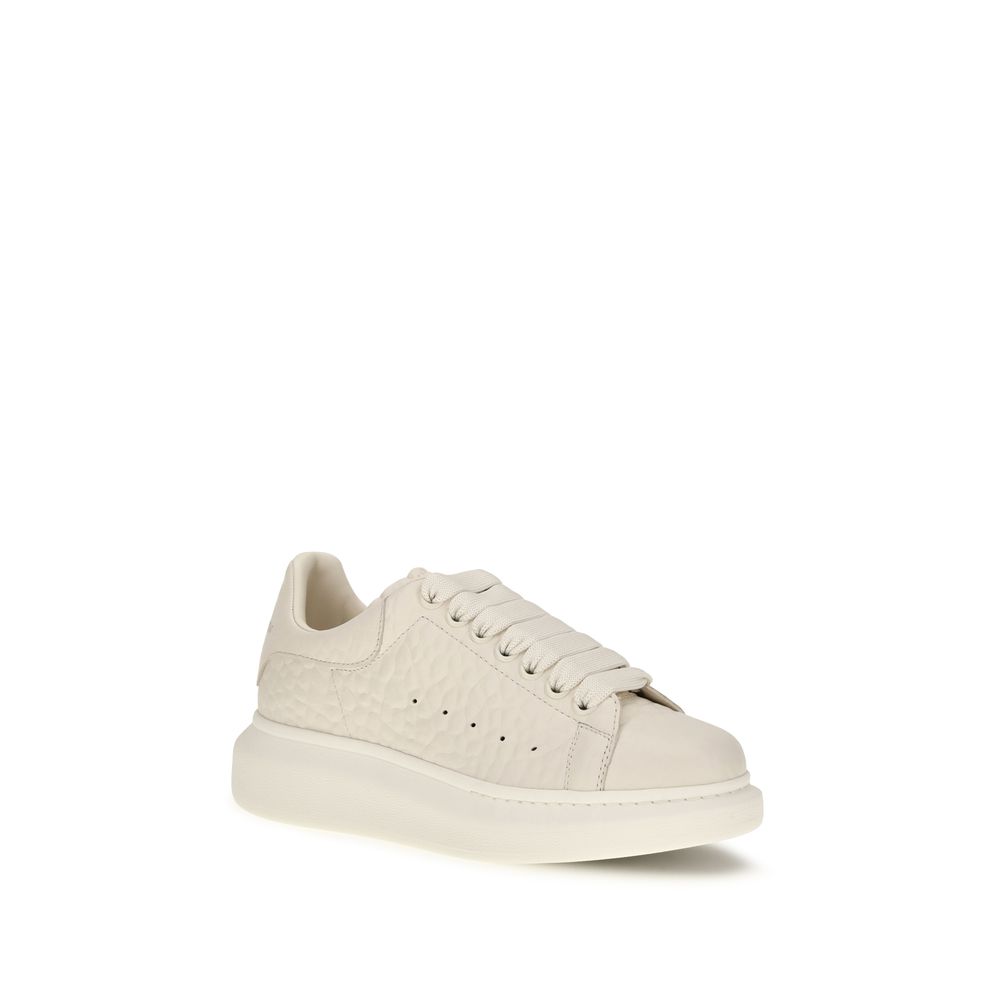 Alexander McQueen White Calf Leather Bos Taurus Chunky Sneakers - Image 2