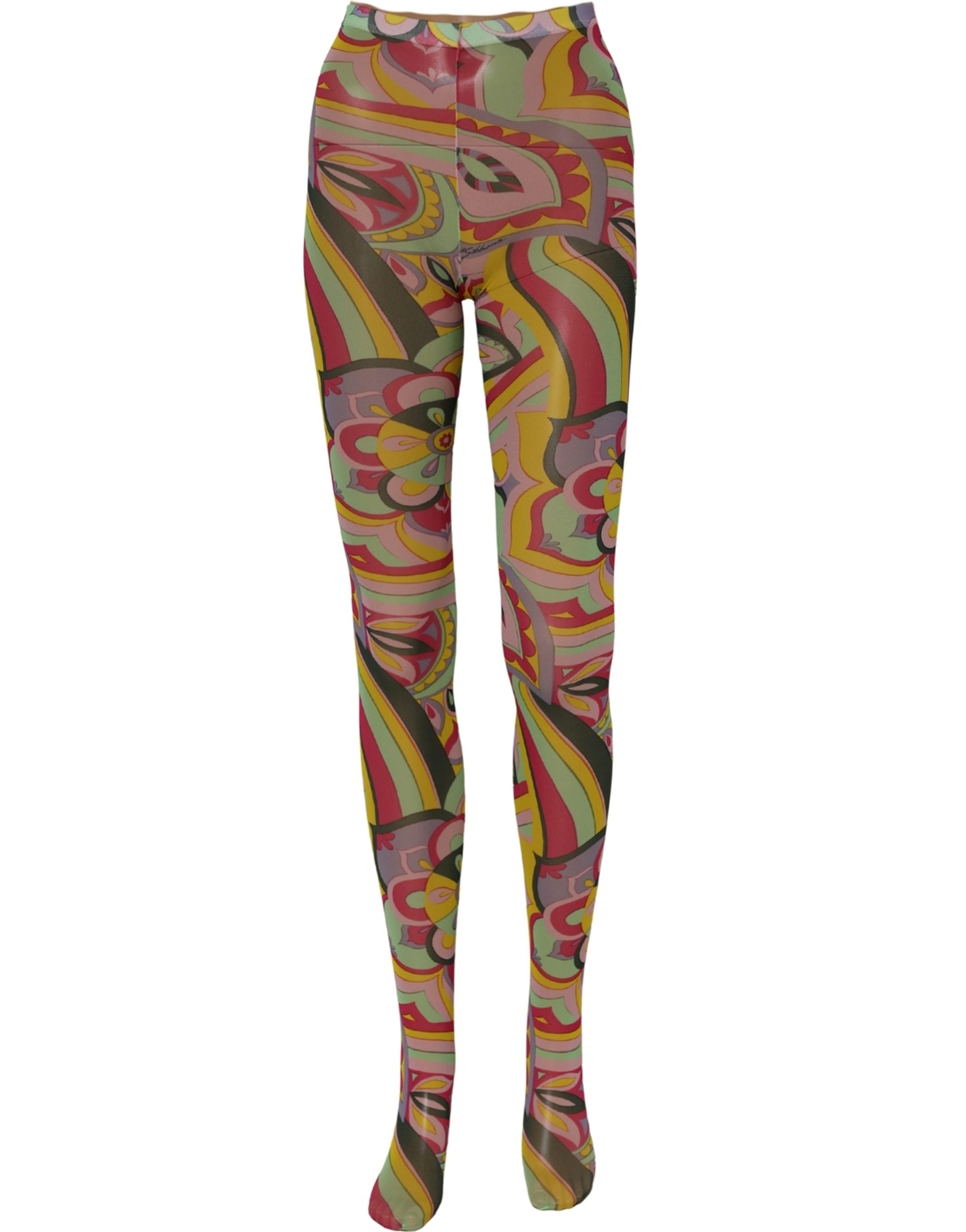 Dolce & Gabbana Multicolor Floral Print Tights Stockings Socks - Image 3