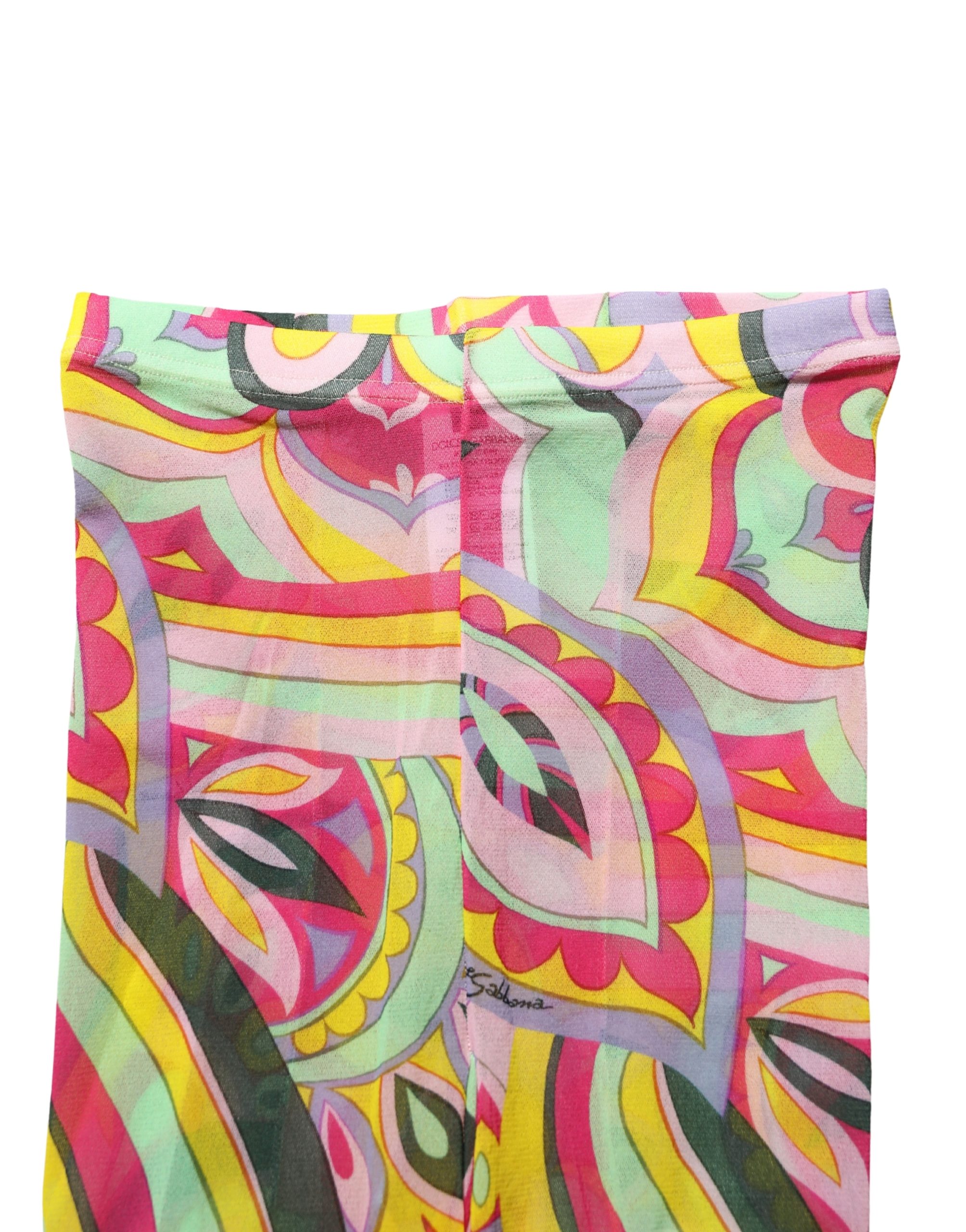 Dolce & Gabbana Multicolor Floral Print Tights Stockings Socks - Image 5