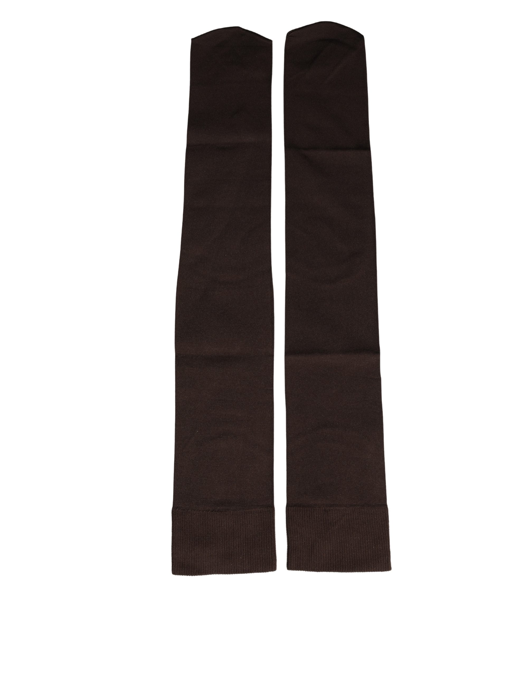 Dolce & Gabbana Brown Nylon Over Calf Long Women Accessory Socks - Image 4