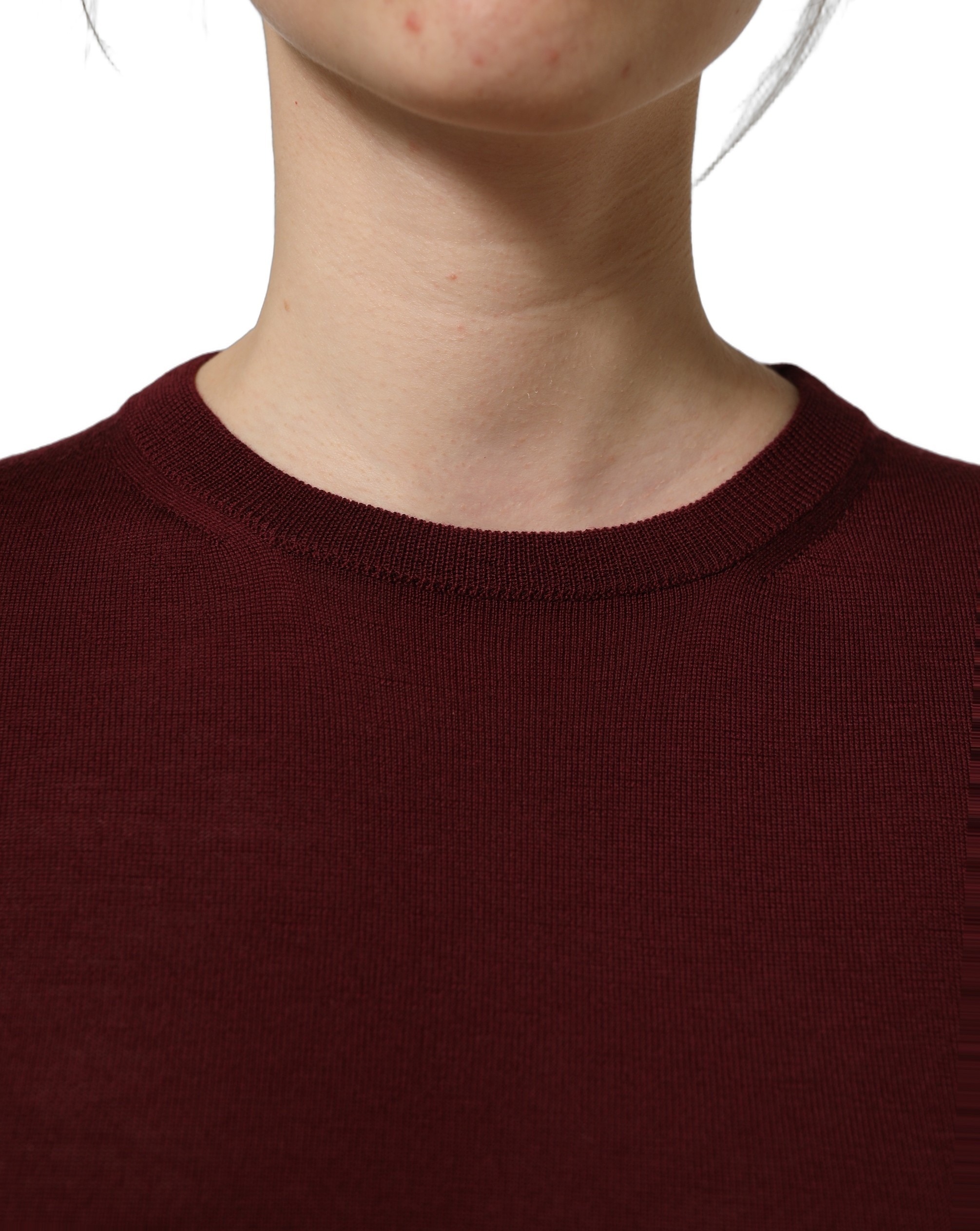 Dolce & Gabbana Maroon Wool Knitted CrewNeck Pullover Sweater - Image 4