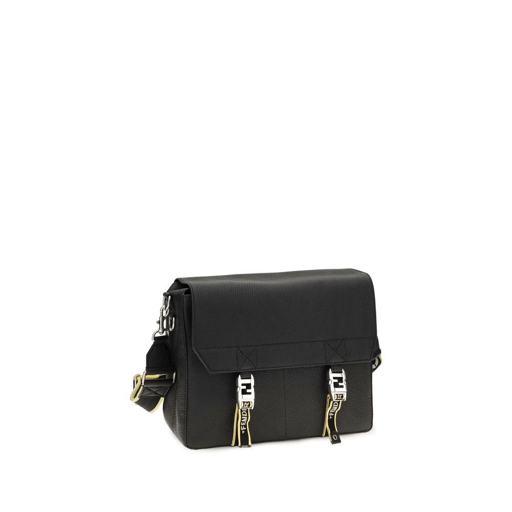 Fendi Black Calf Leather Bos Taurus Shoulder Bag - Image 2