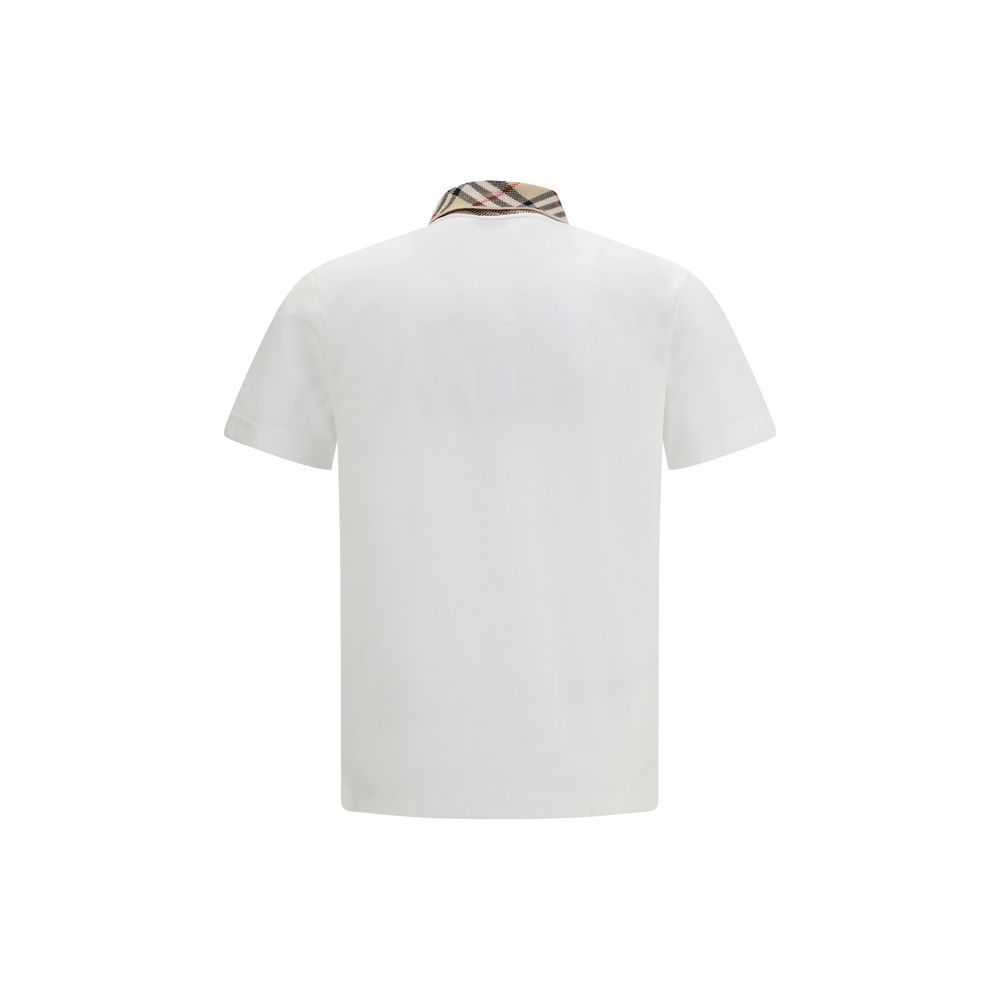 Burberry White Cotton Polo Shirt - Image 2