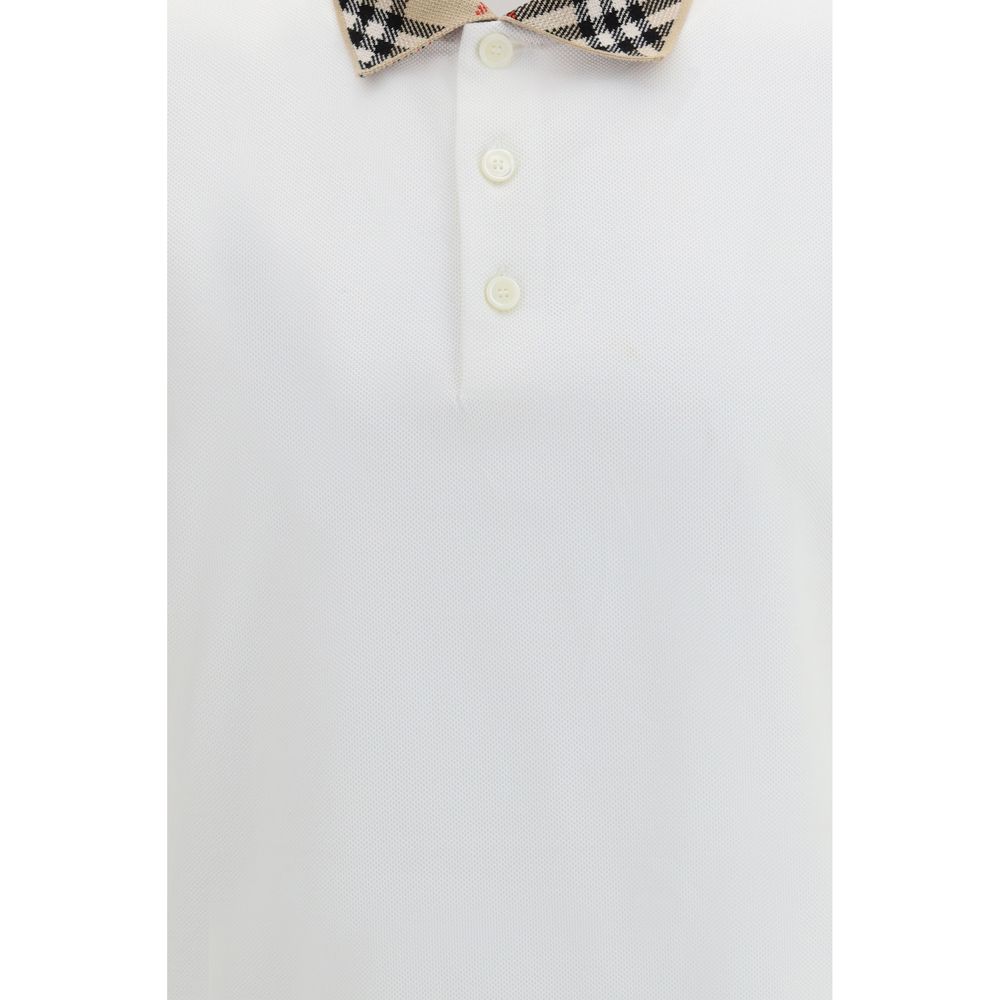 Burberry White Cotton Polo Shirt - Image 3