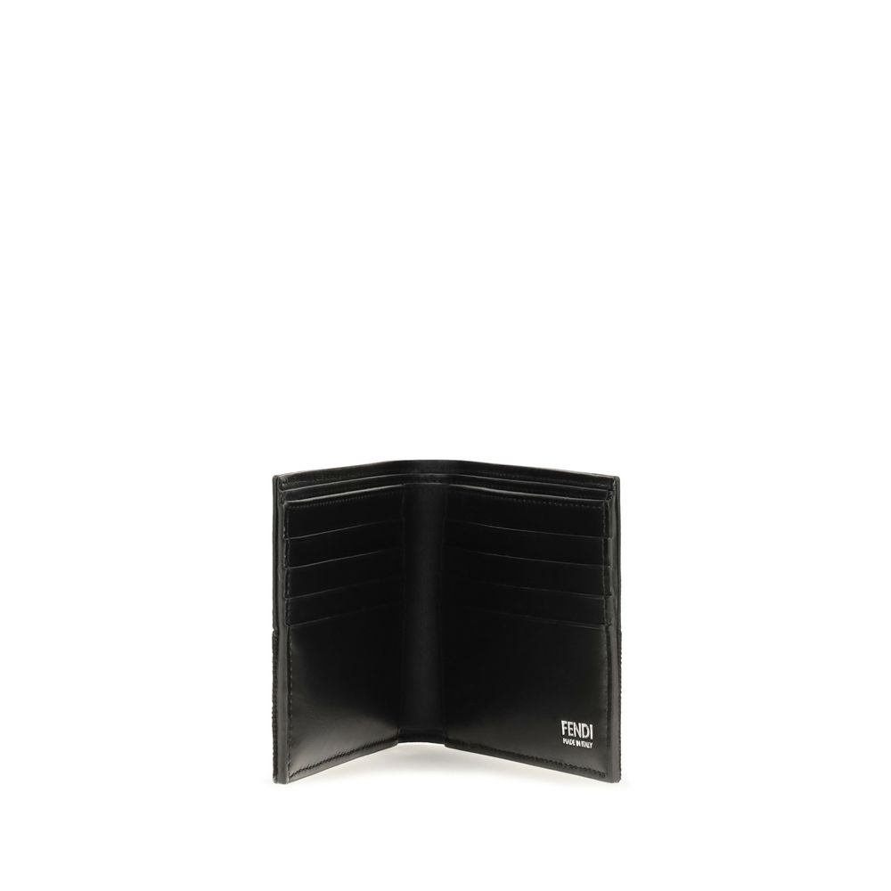 Fendi Black Calf Leather Bos Taurus Wallet - Image 3