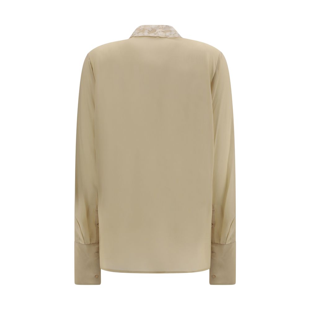 Fendi Beige Silk Dress Shirt - Image 2