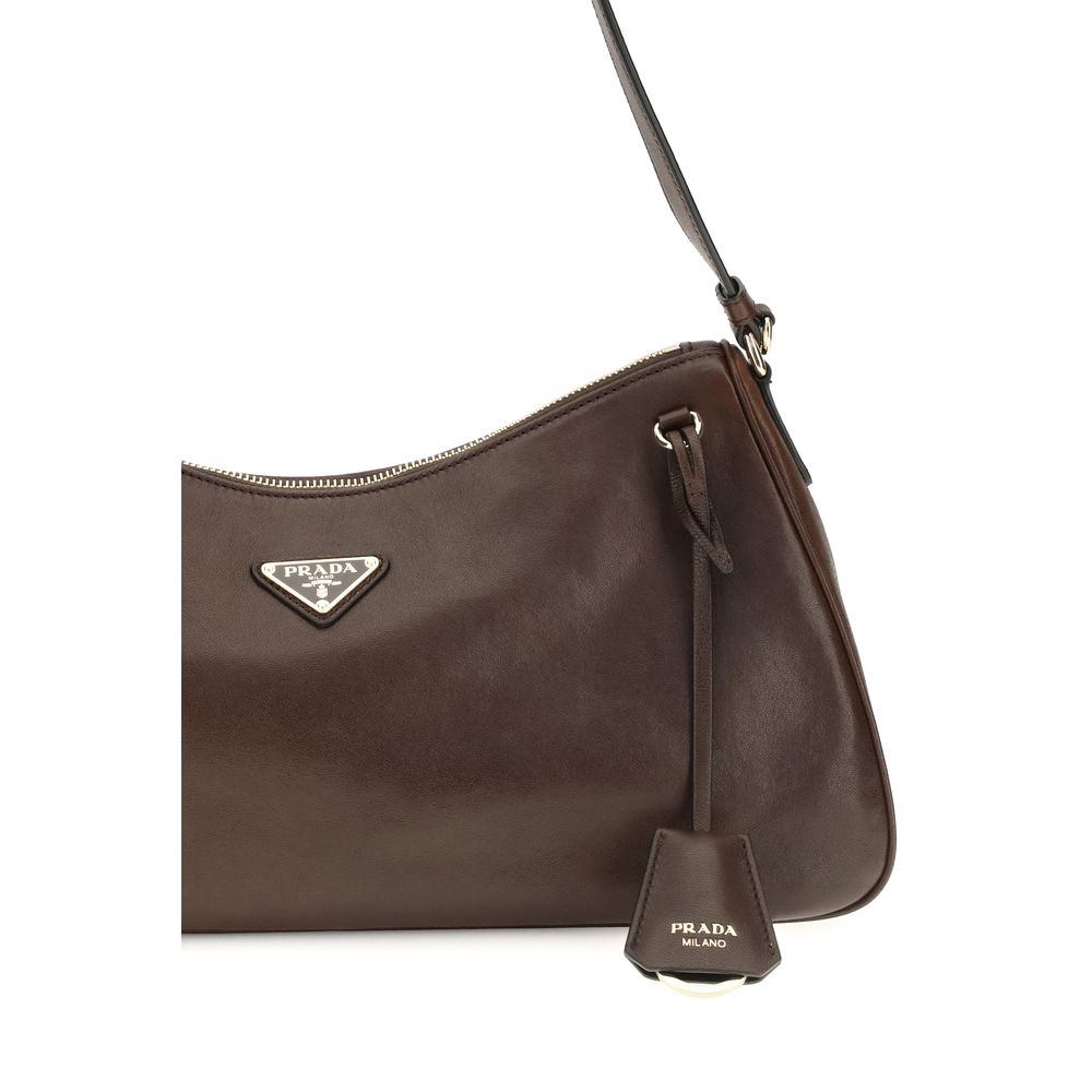 Prada Brown Calf Leather Bos Taurus Shoulder Bag - Image 4
