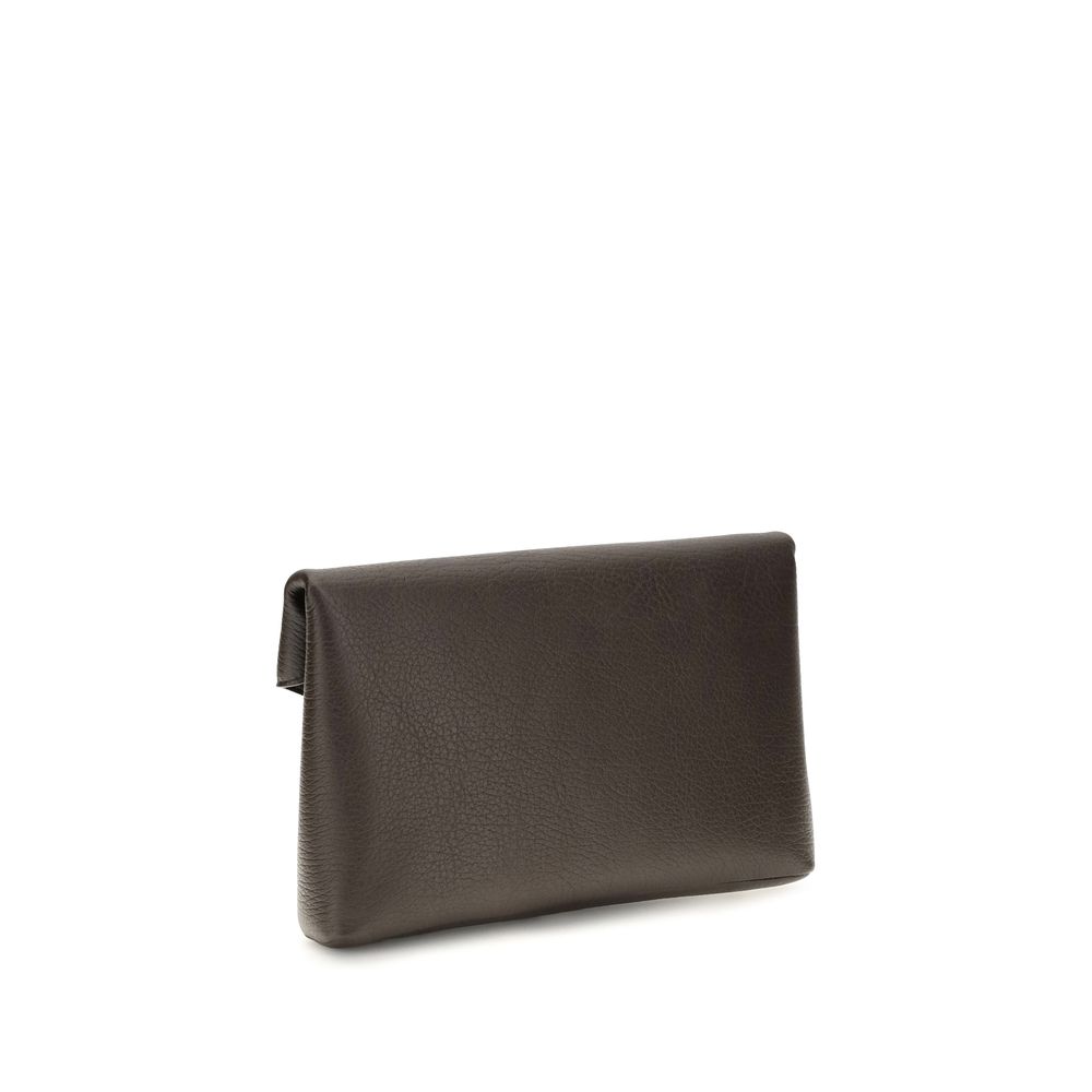 Saint Laurent Brown Lamb Ovis Aries Aries Clutch Bag - Image 3
