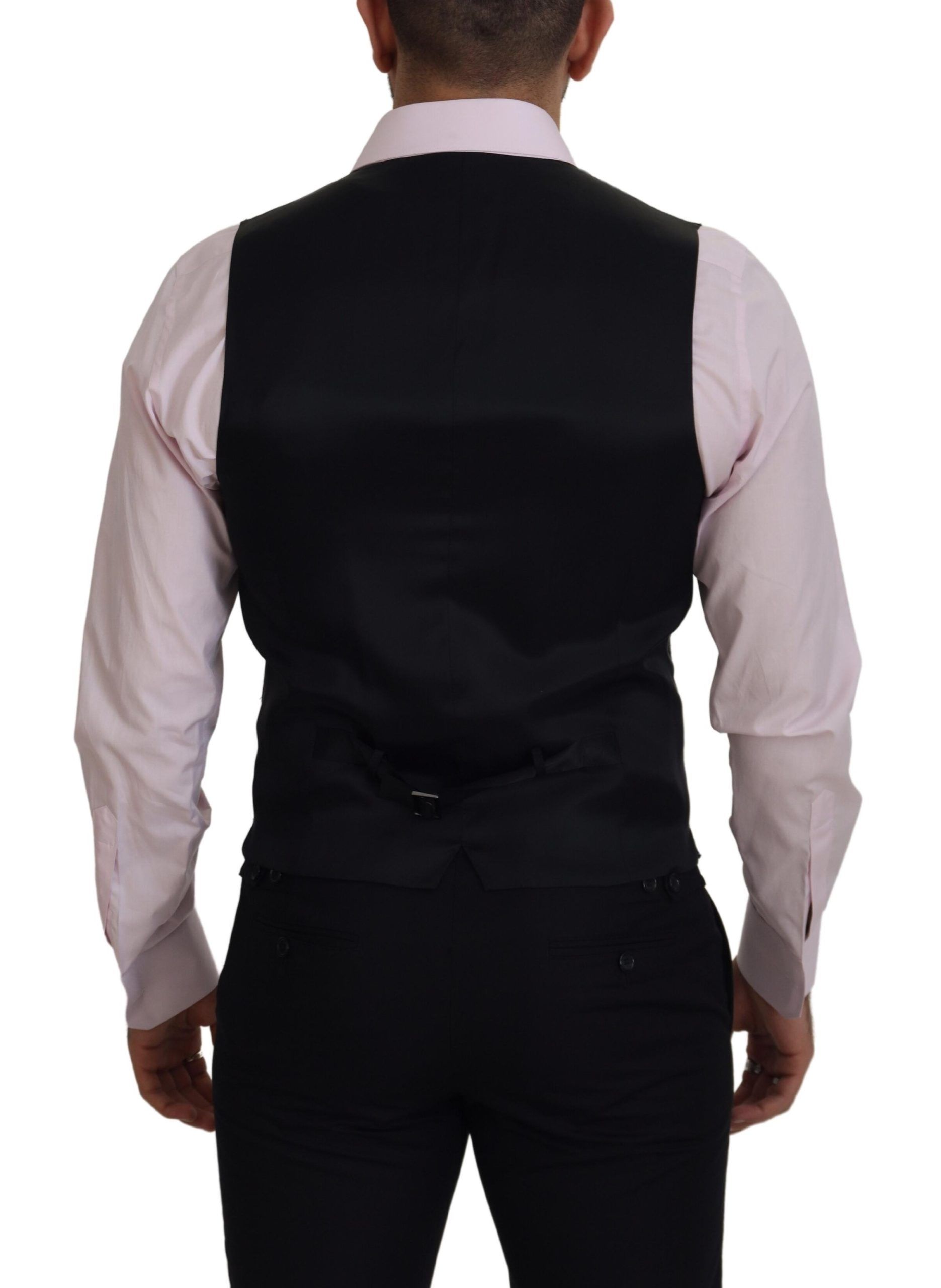 Dolce & Gabbana Multicolor Polyester Waistcoat Dress Formal Vest - Image 3