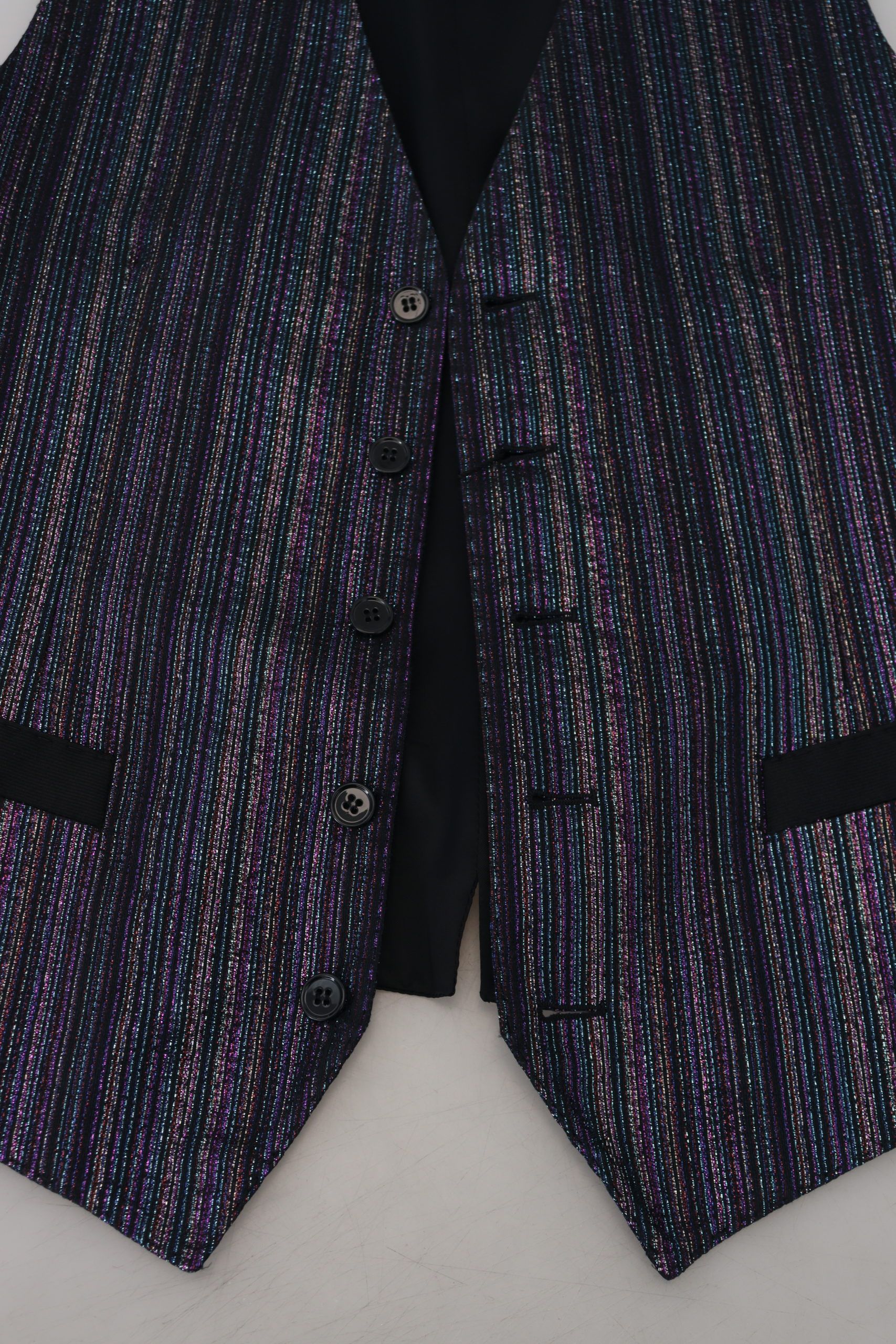 Dolce & Gabbana Multicolor Polyester Waistcoat Dress Formal Vest - Image 6