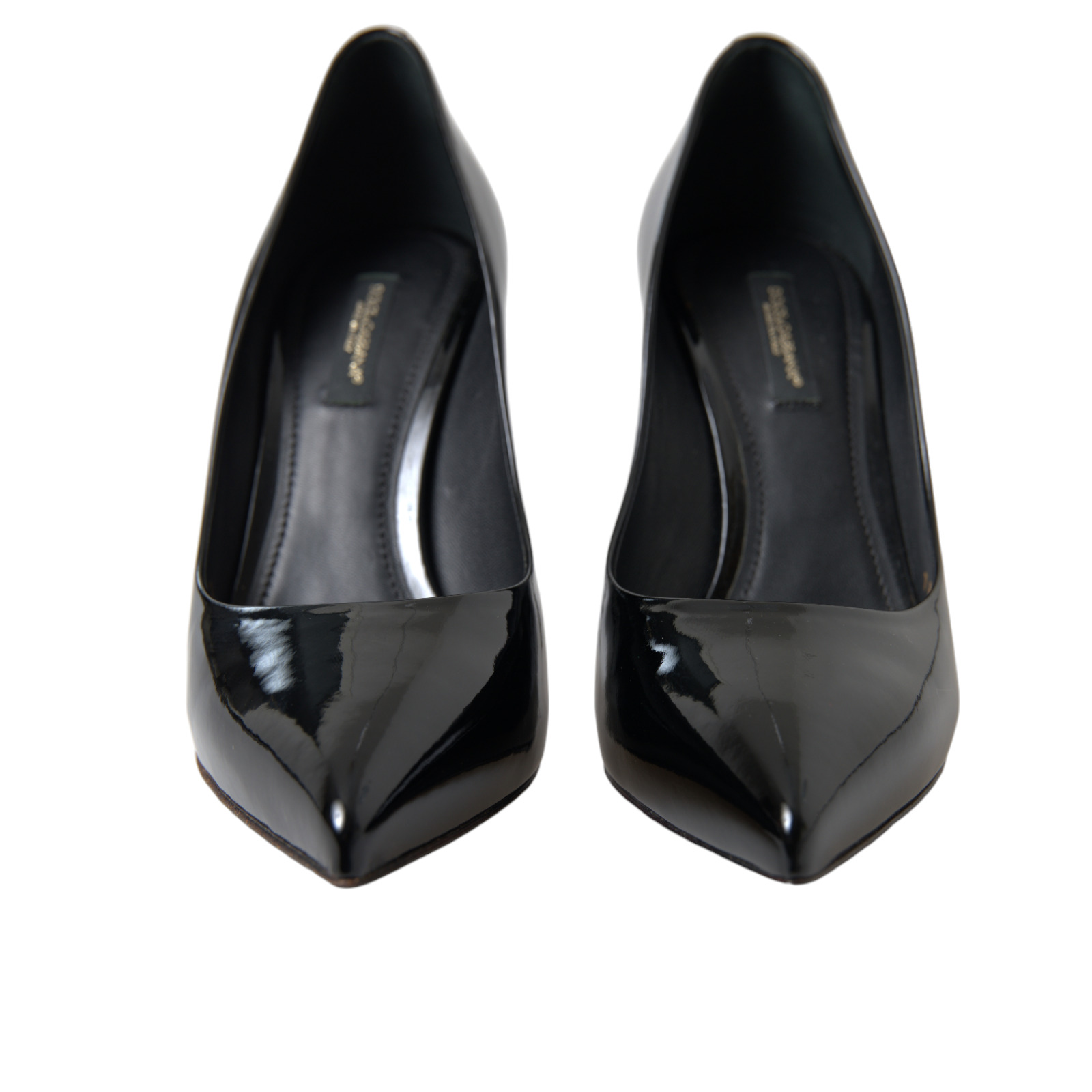 Dolce & Gabbana Black Patent Leather Pumps Heels Shoes - Image 3