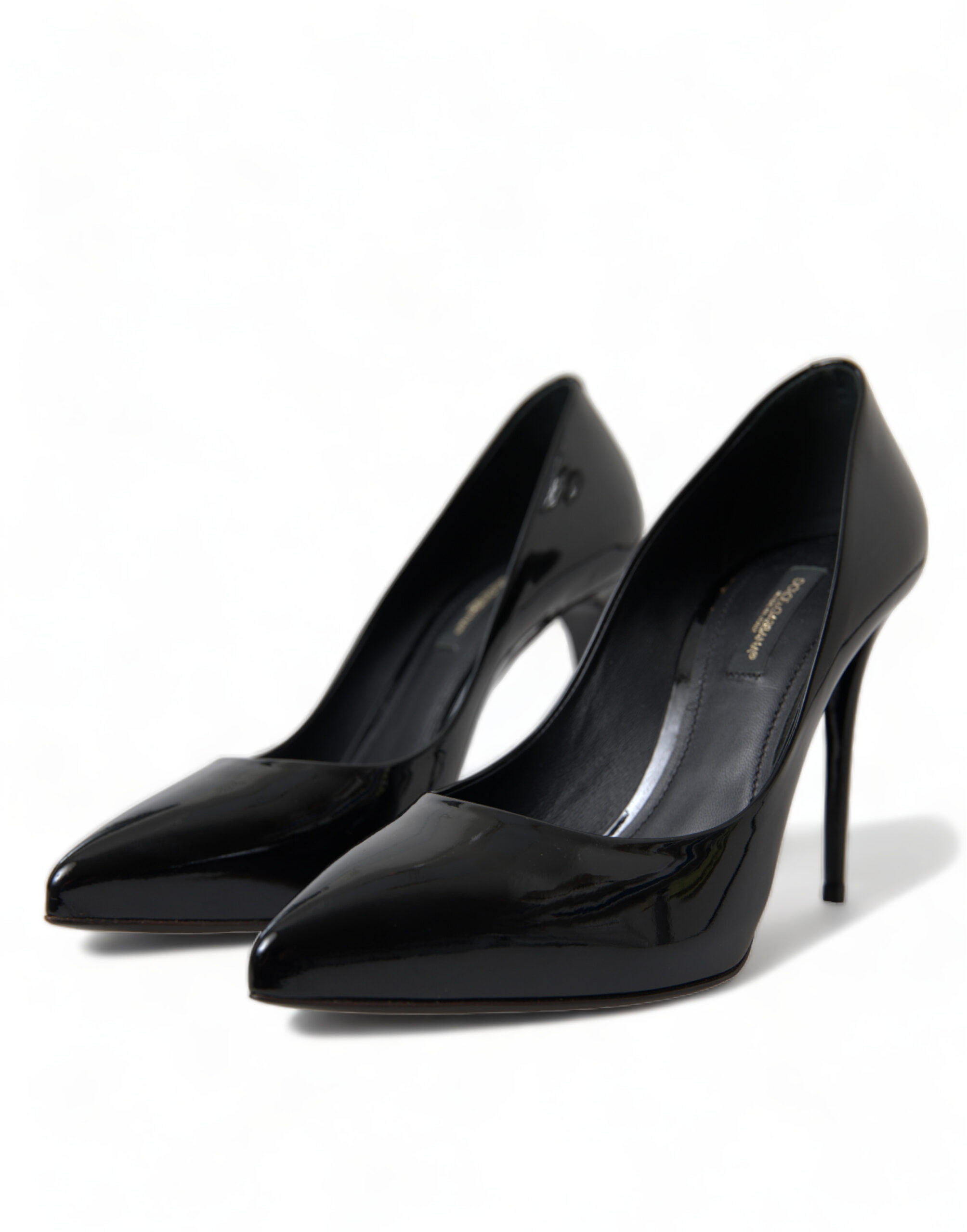 Dolce & Gabbana Black Patent Leather Pumps Heels Shoes - Image 4