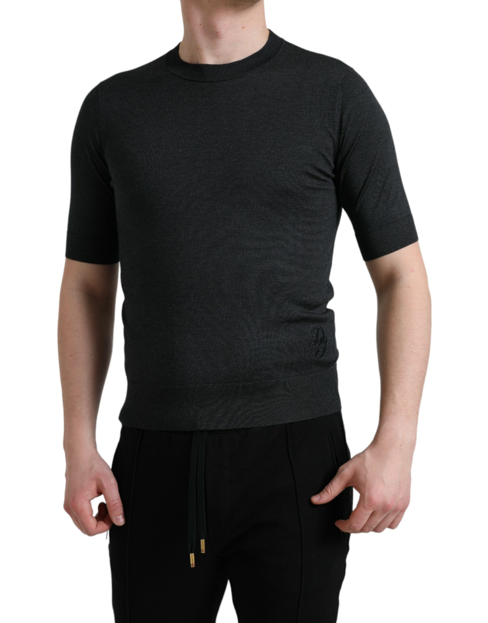 Dolce & Gabbana Dark Gray Crew Neck Short Sleeves T-shirt - Image 2
