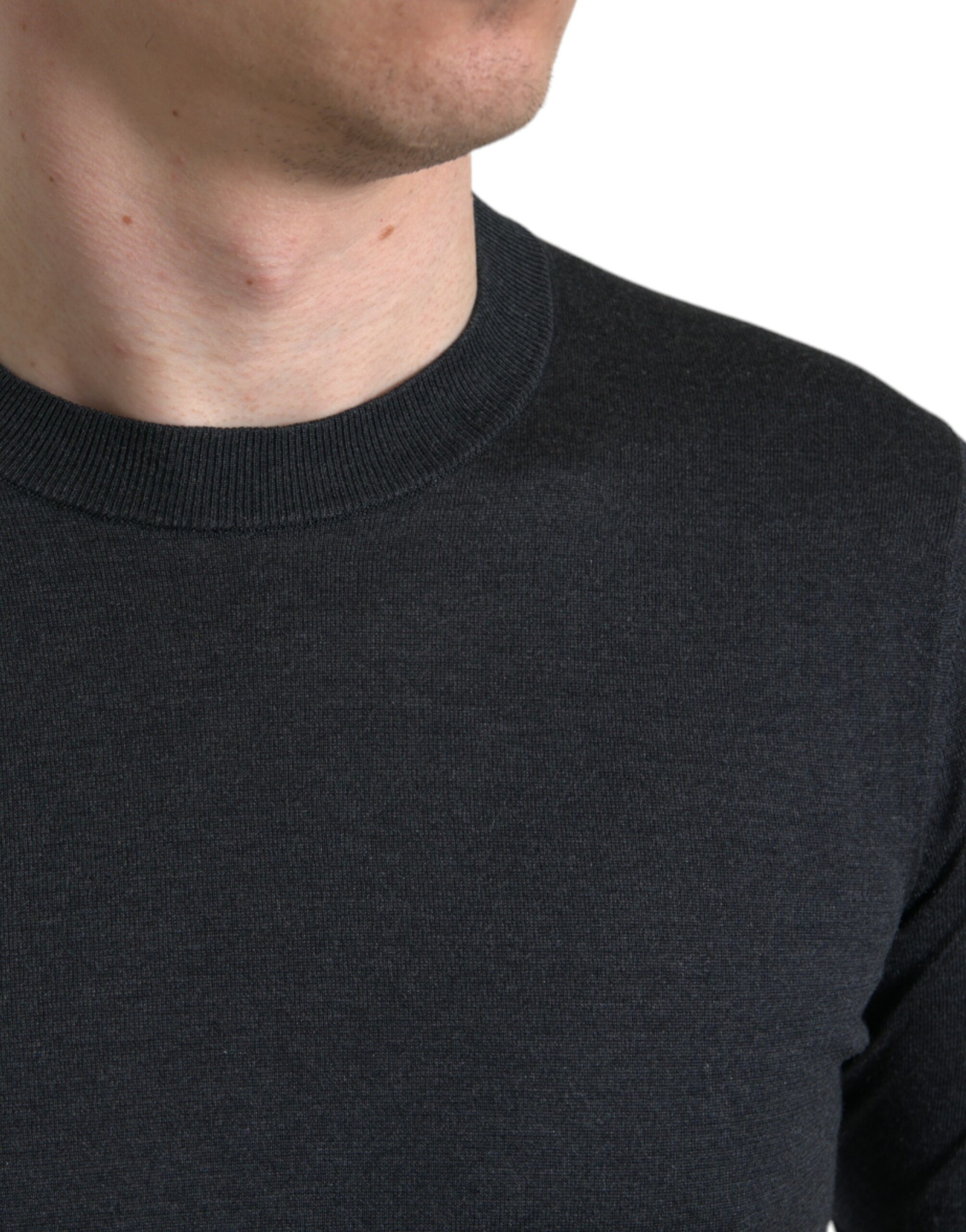 Dolce & Gabbana Dark Gray Crew Neck Short Sleeves T-shirt - Image 4