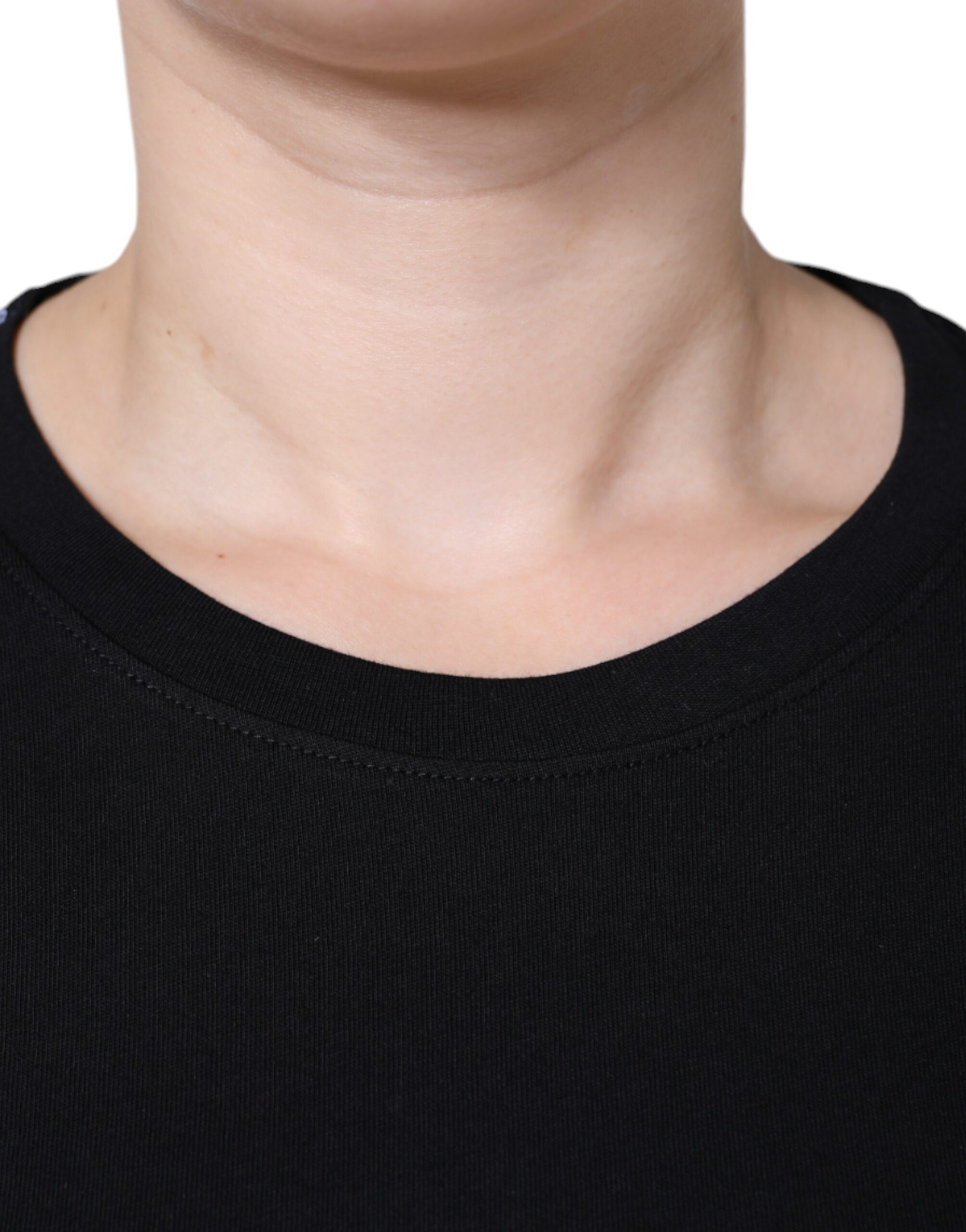 Dolce & Gabbana Black Cotton Crew Neck Short Sleeve T-shirt - Image 5