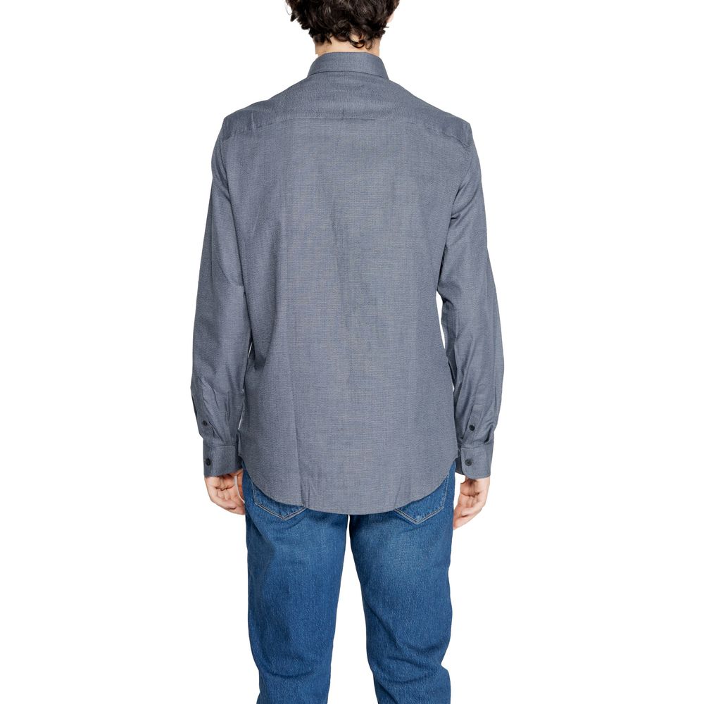 Armani Exchange Blue Cotton Dress Shirt - Image 2