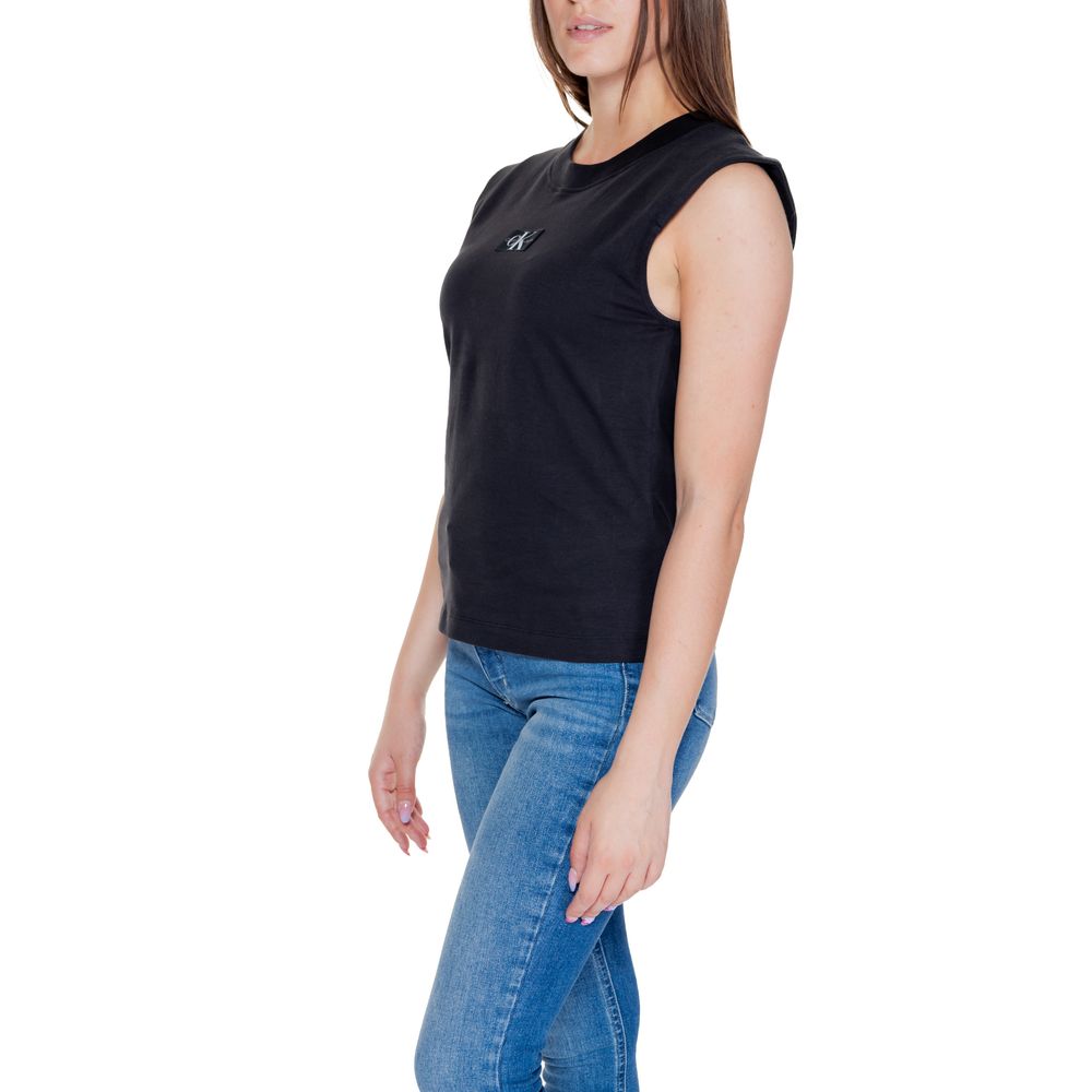 Calvin Klein Jeans Black Cotton T-Shirt - Image 3