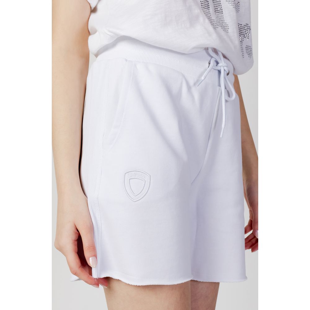 Blauer White Cotton Shorts - Image 4