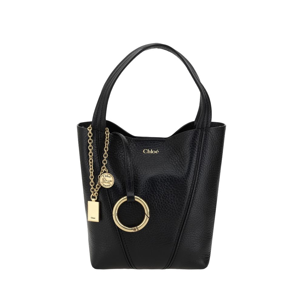ChloƩ Black Calf Leather Bos Taurus Shoulder Bag
