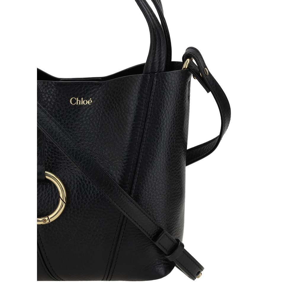 ChloƩ Black Calf Leather Bos Taurus Shoulder Bag - Image 4