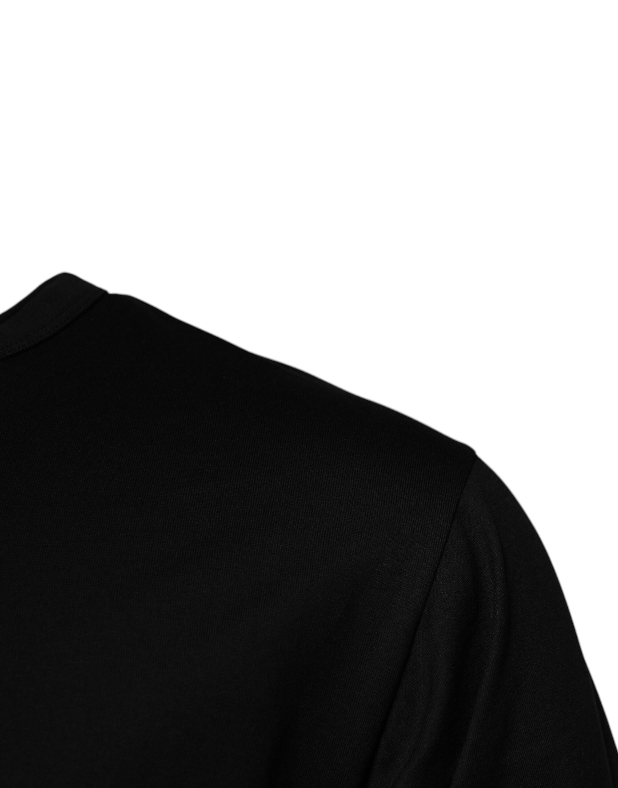 Dolce & Gabbana Black #DGMILLENNIALS Cotton Crew Neck T-shirt - Image 3