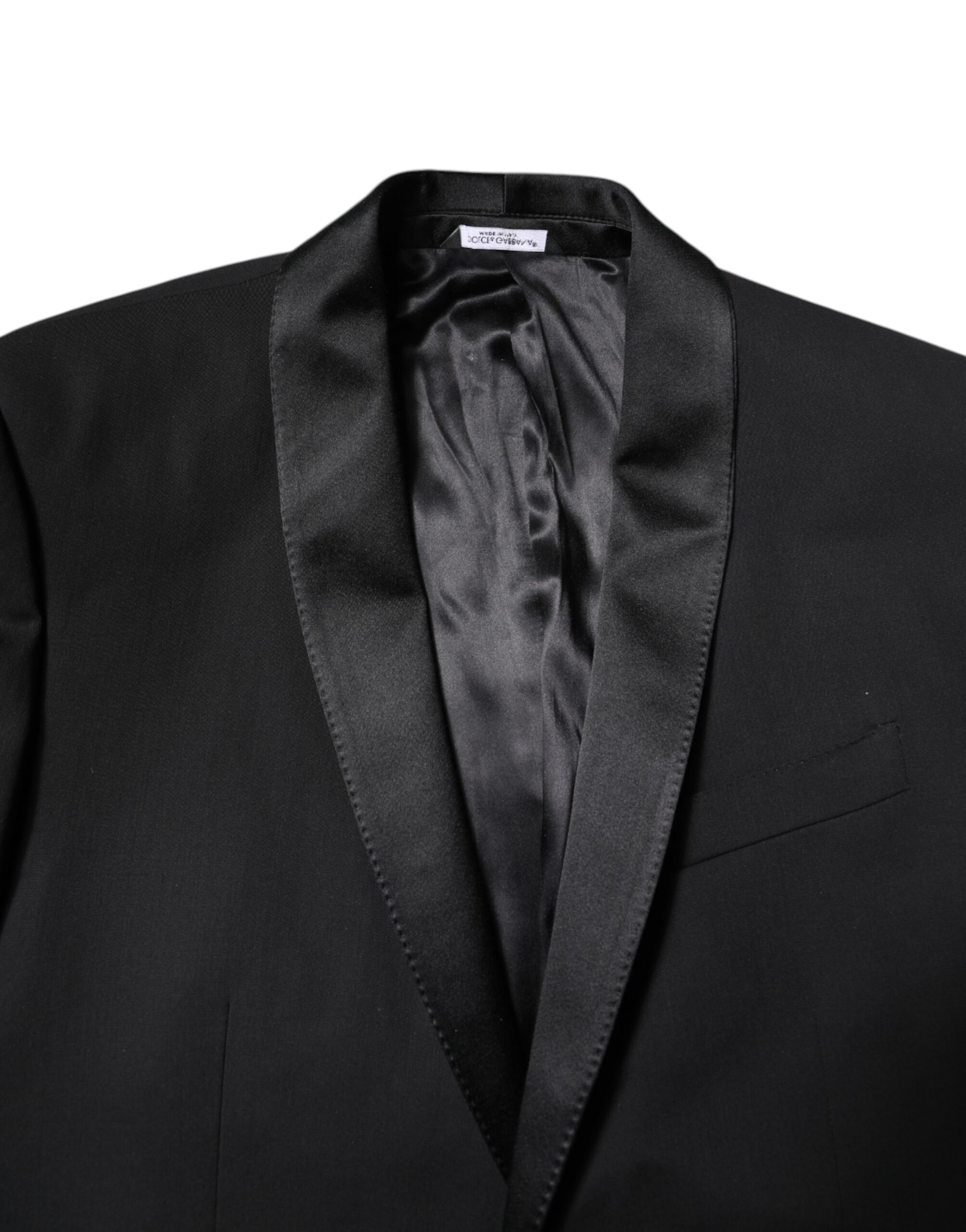 Dolce & Gabbana Black Wool Single Breasted 2 Piece Suit - Image 5